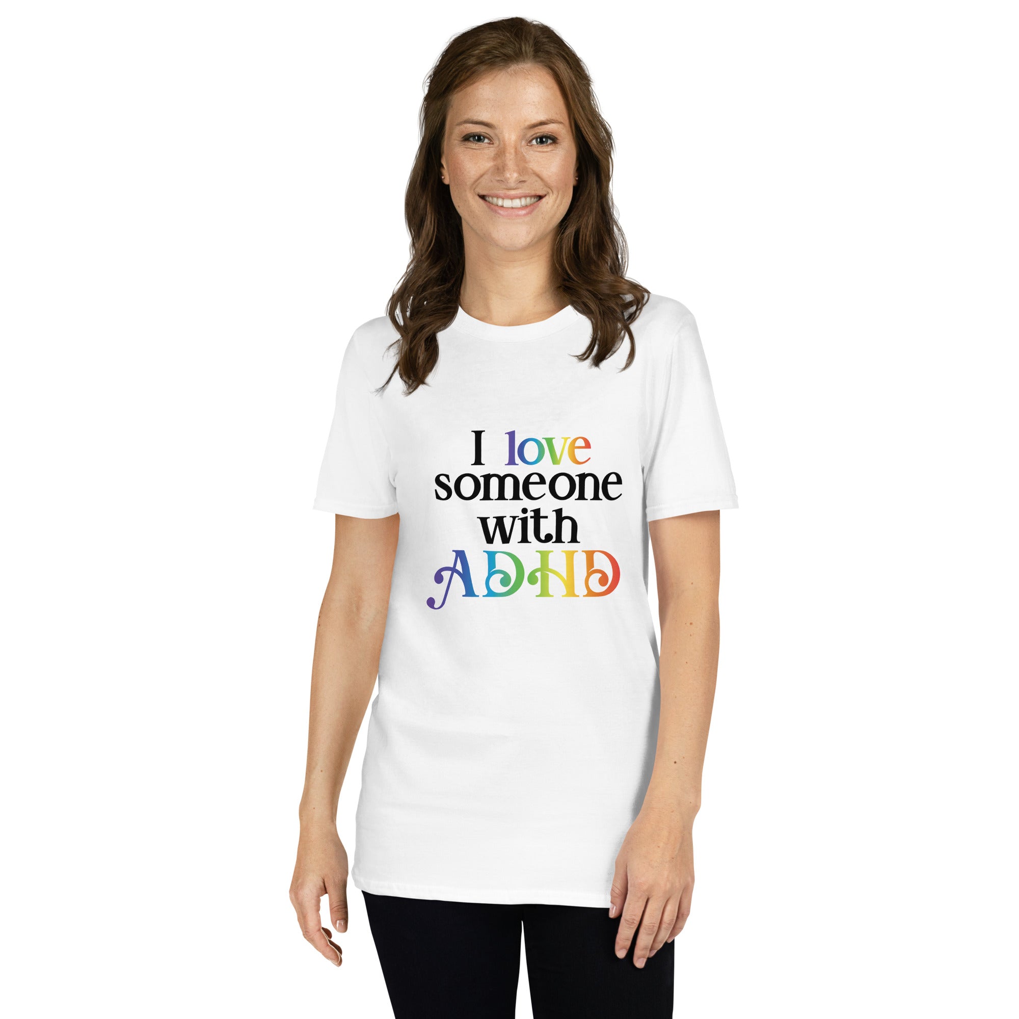 Short Sleeve Unisex T Shirt ADHD I Love Someone With ADHD