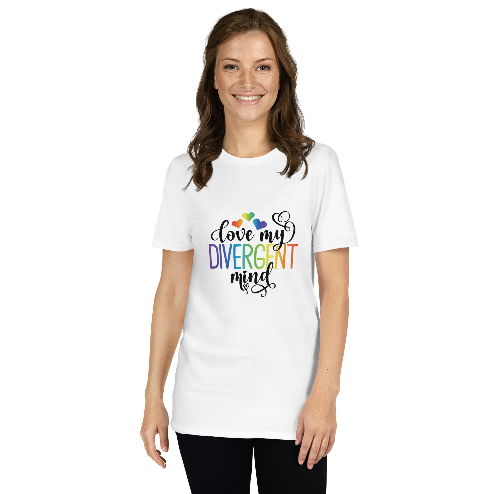 Short Sleeve Unisex T Shirt ADHD Love My Divergent Mind