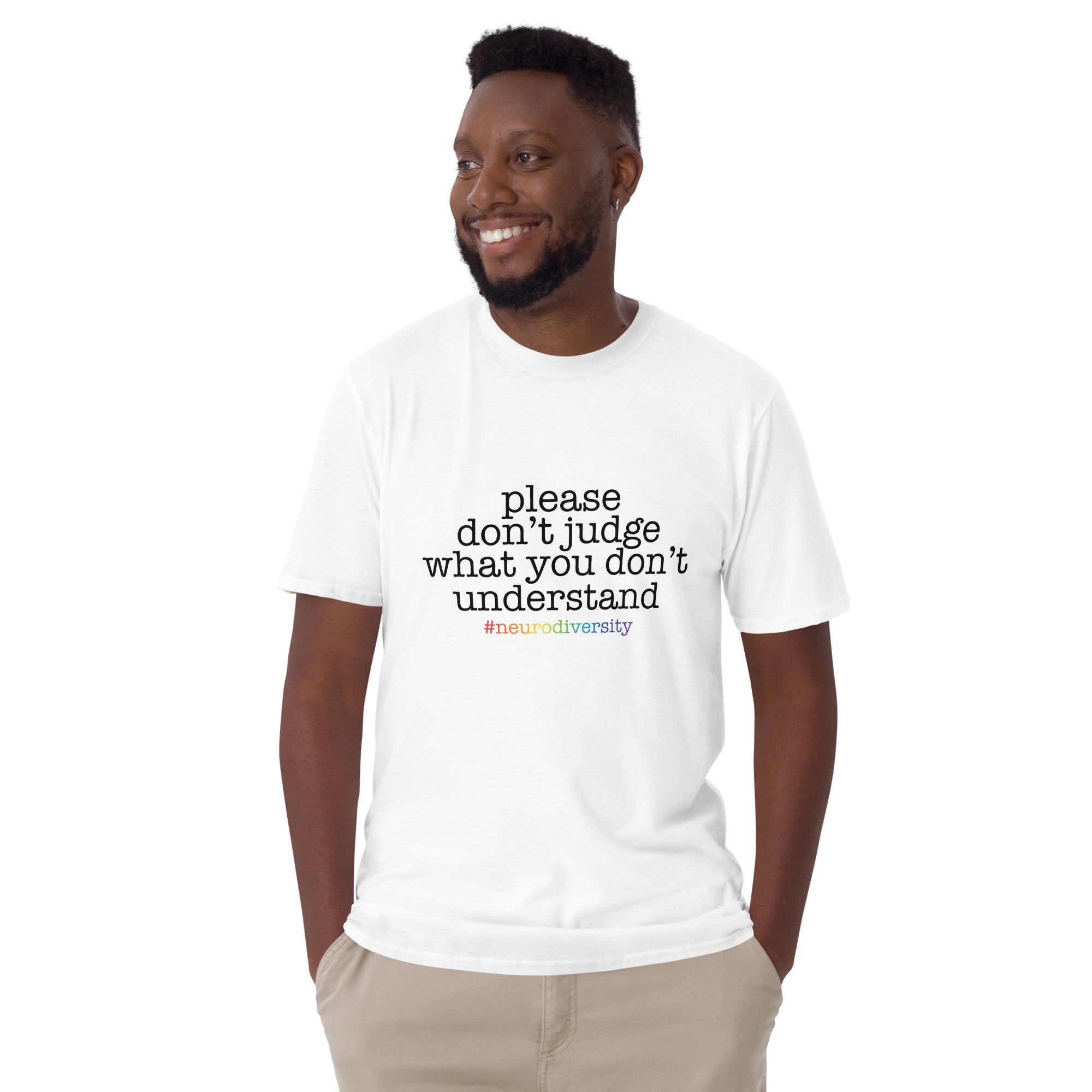 Short Sleeve Unisex T Shirt ADHD Please Dont Judge