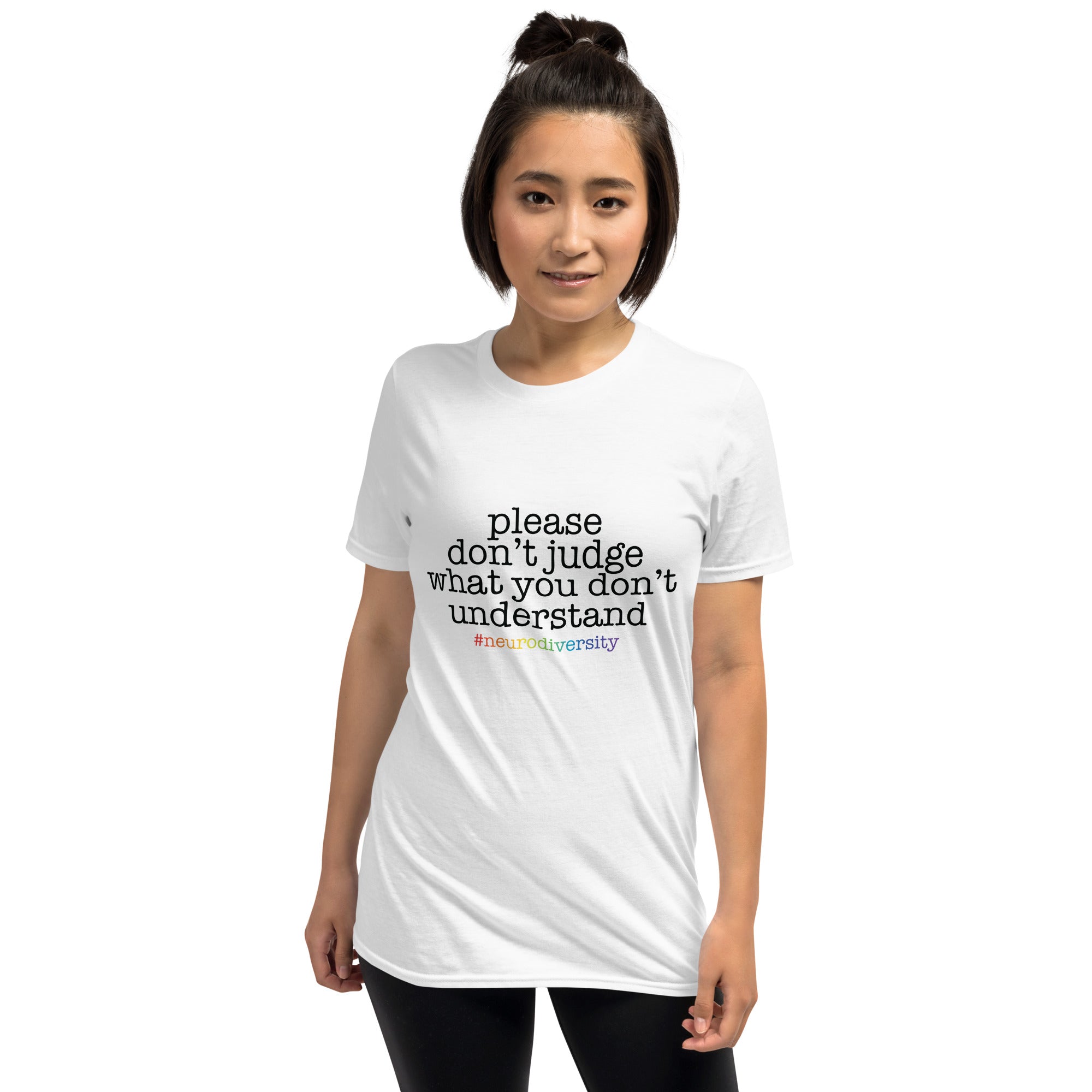 Short Sleeve Unisex T Shirt ADHD Please Dont Judge
