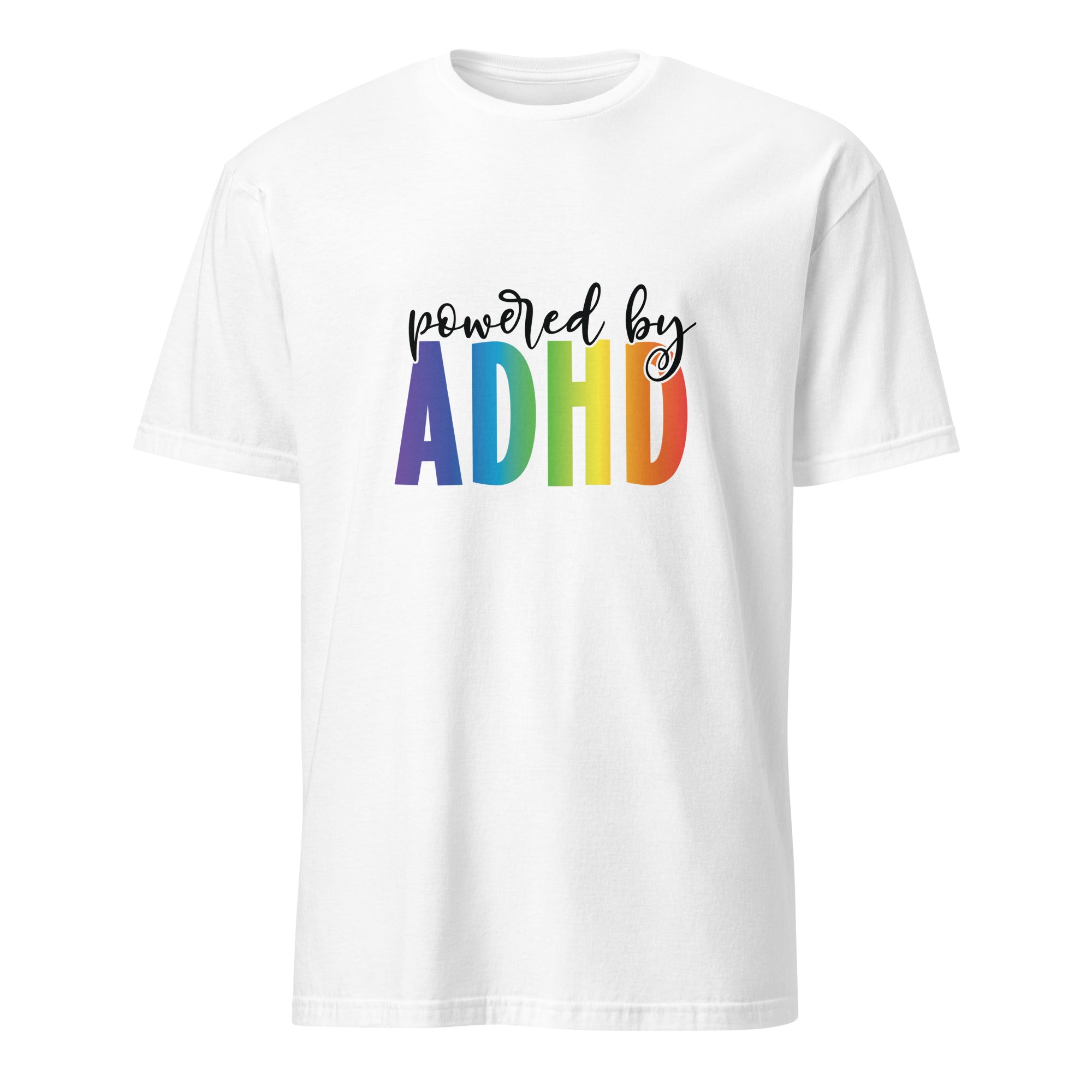 Short Sleeve Unisex T Shirt ADHD Powered By ADHD