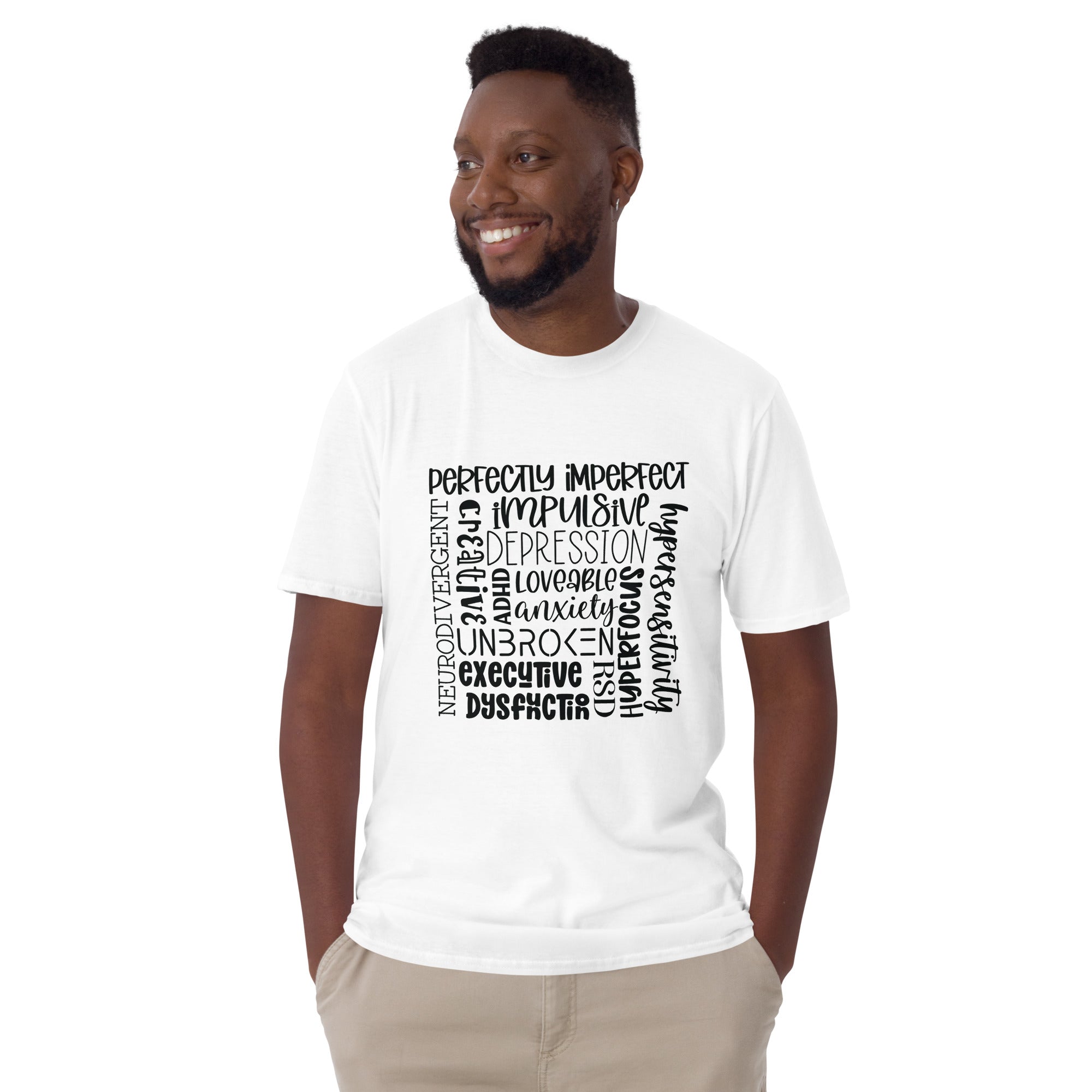 Short Sleeve Unisex T Shirt ADHD Subway Art Separate Words