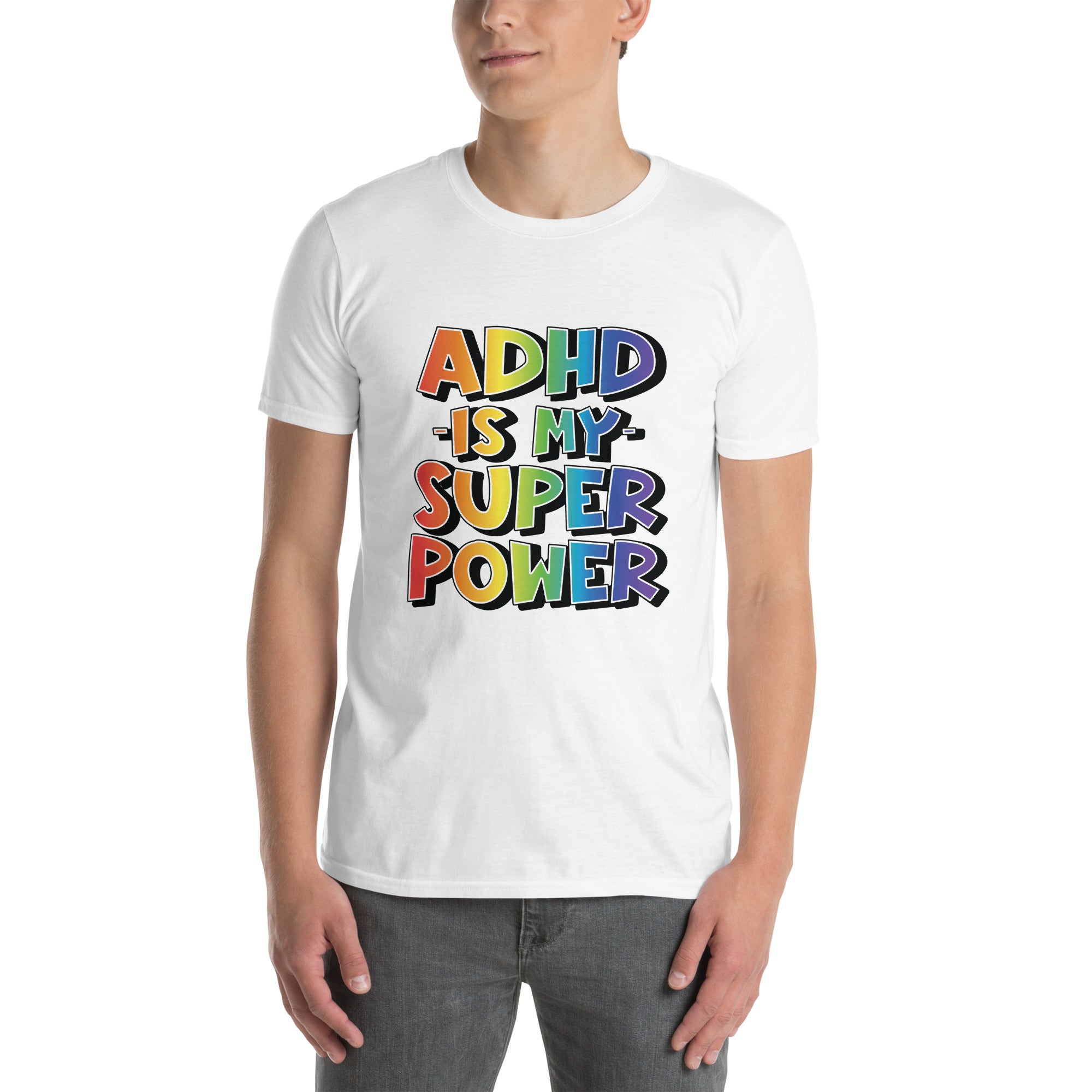 Short Sleeve Unisex T Shirt ADHD SuperPower