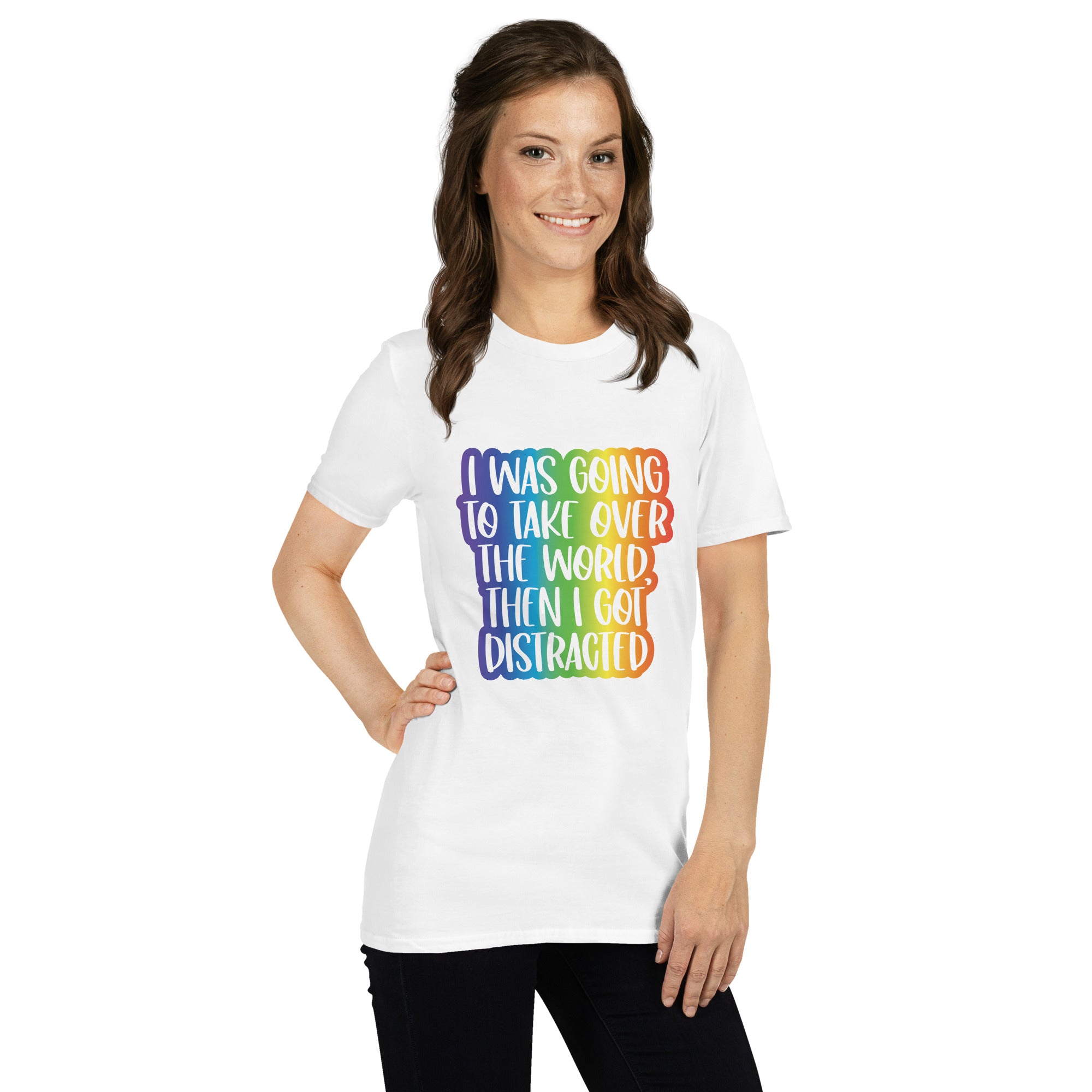 Short Sleeve Unisex T Shirt ADHD Take Over The World