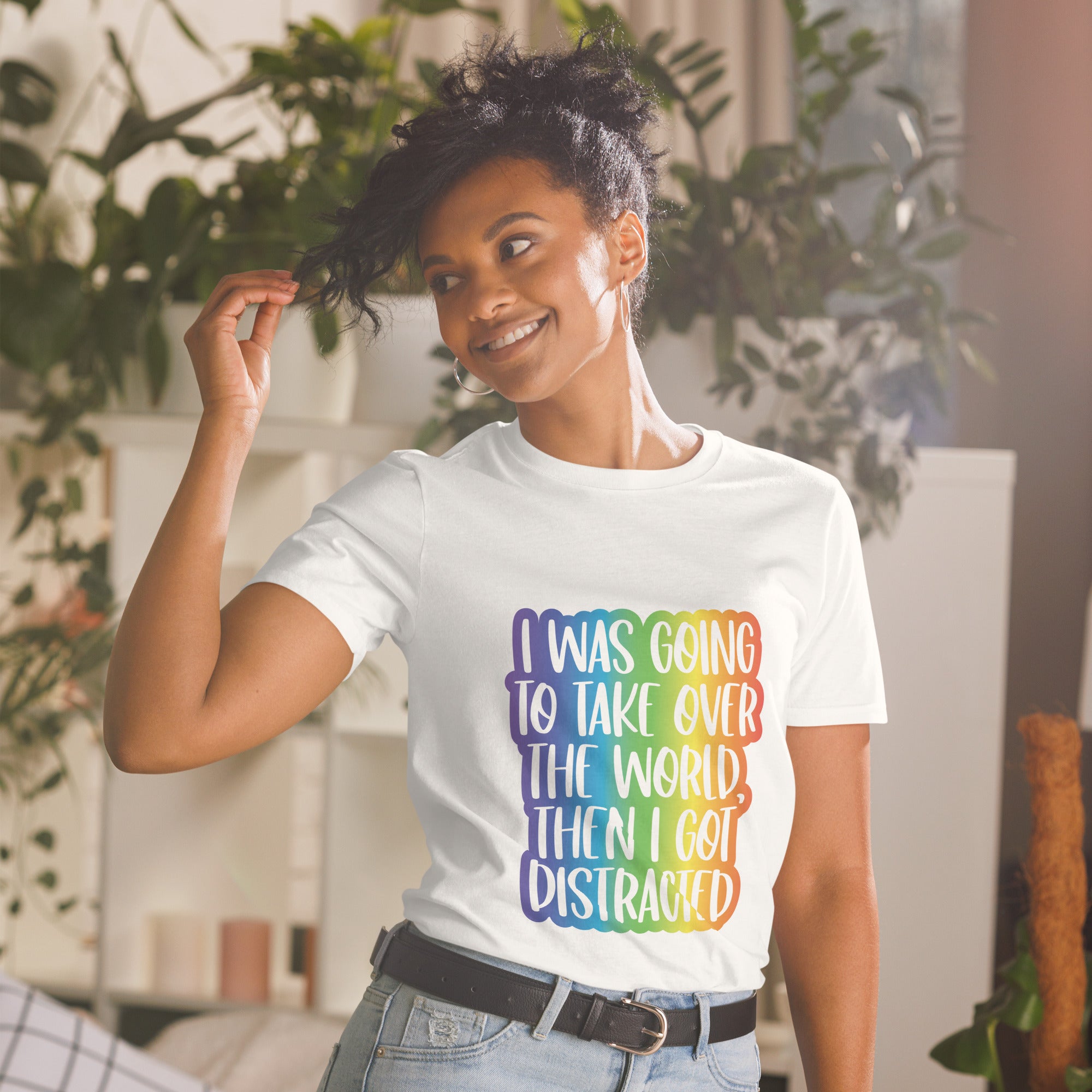 Short Sleeve Unisex T Shirt ADHD Take Over The World