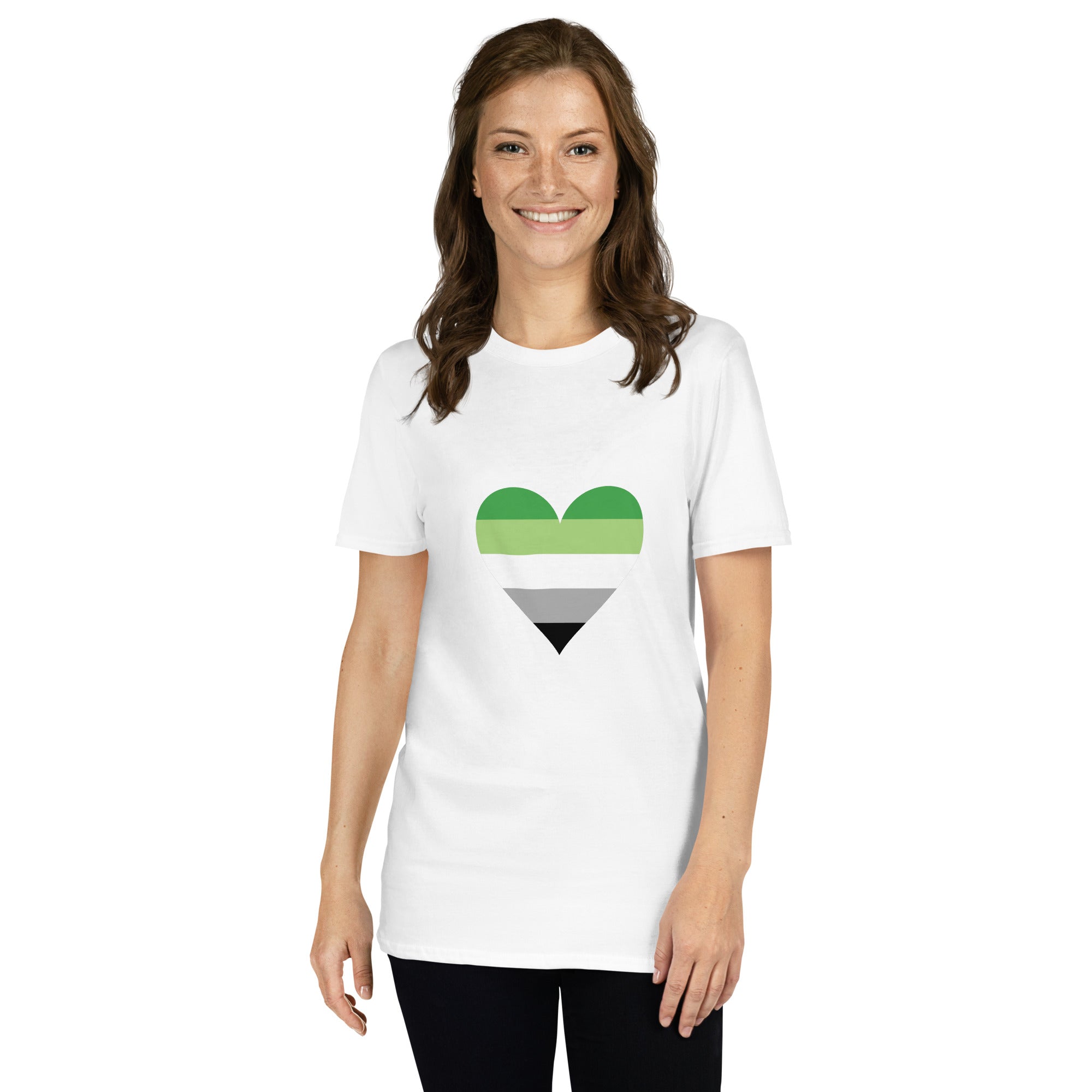 Short Sleeve Unisex T Shirt Aromantic Heart