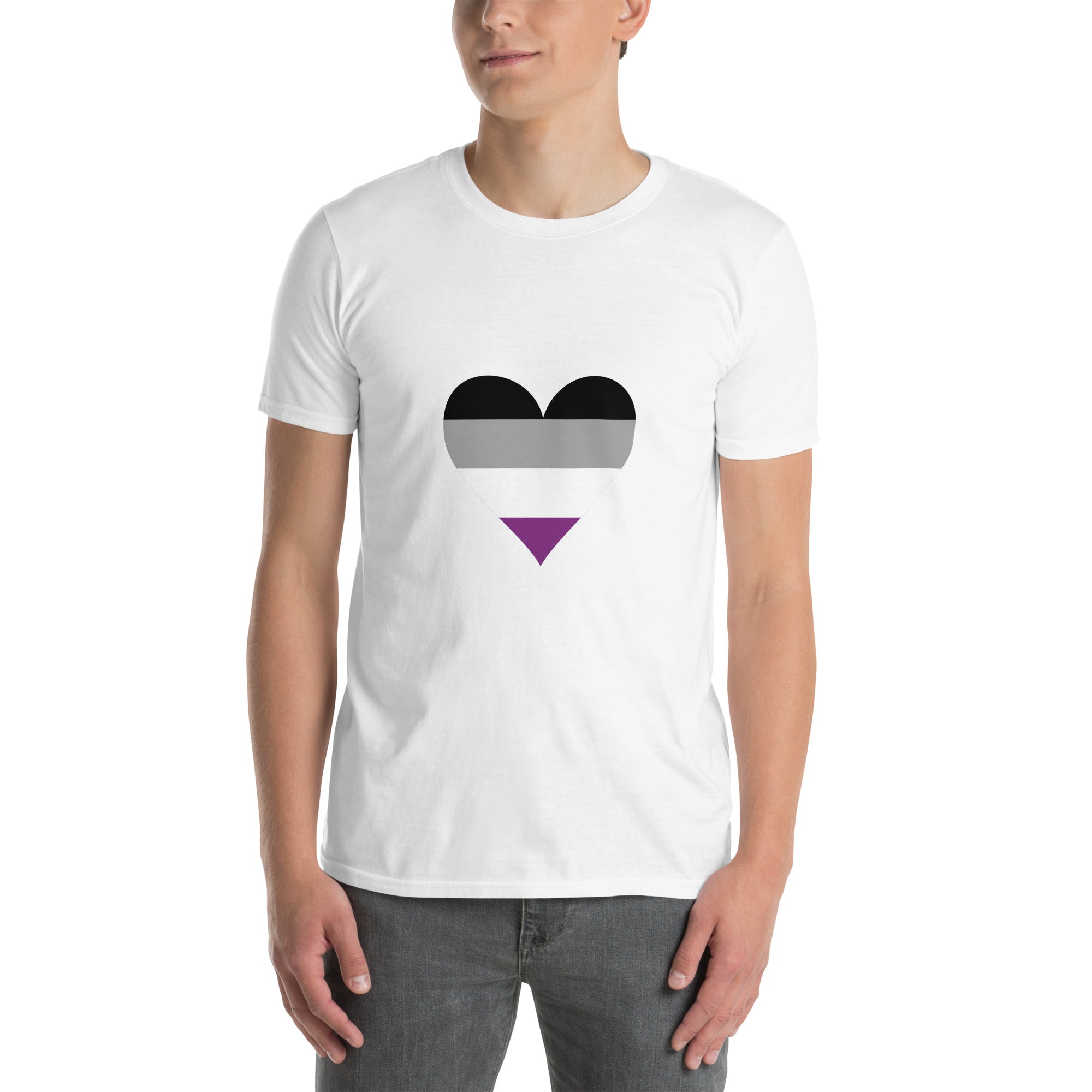 Short Sleeve Unisex T Shirt Asexual Heart
