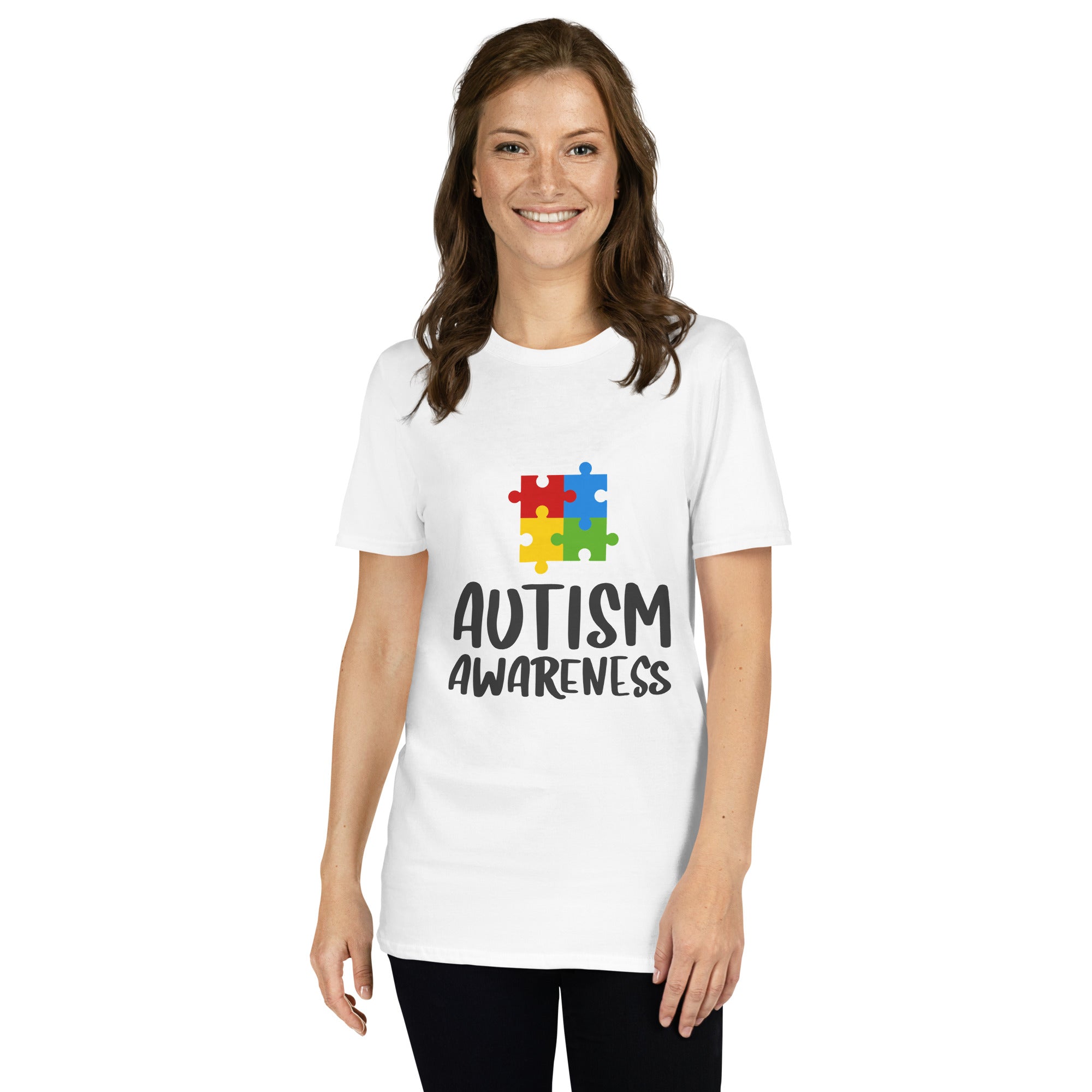 Short Sleeve Unisex T Shirt Autism Awareness