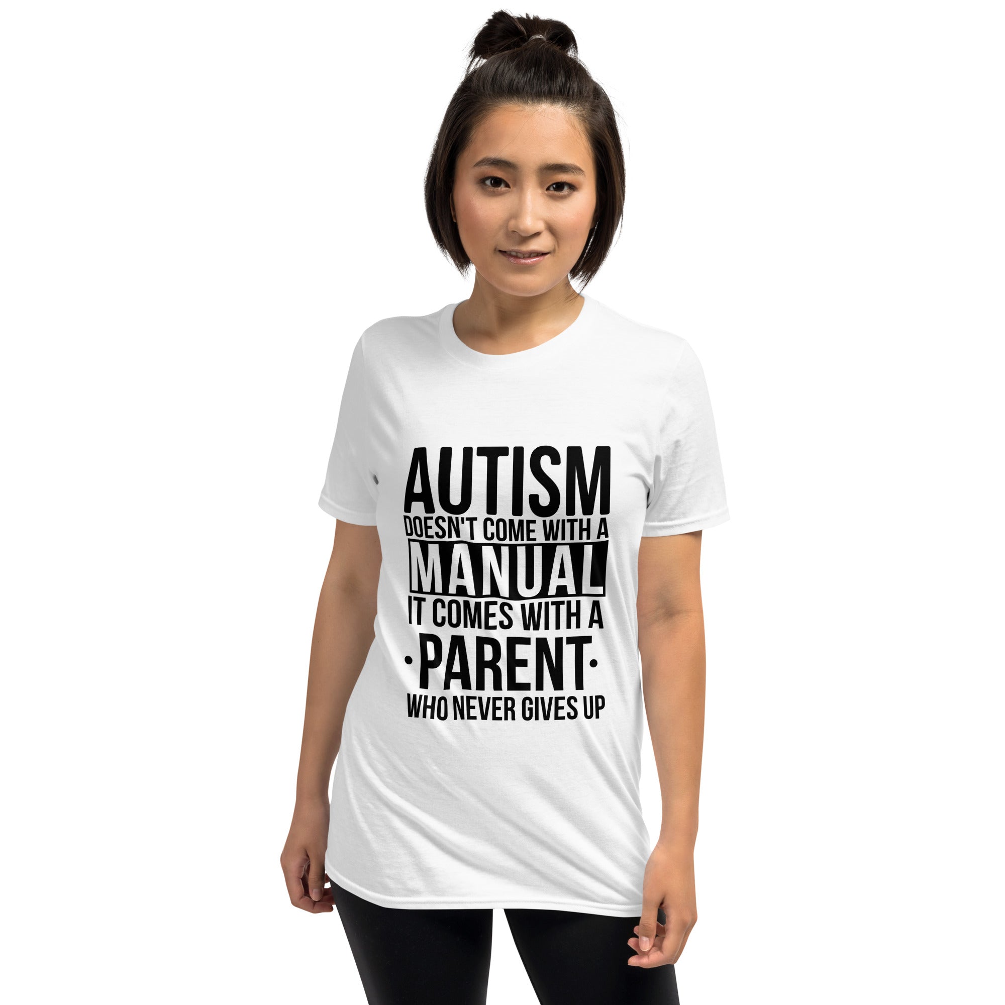 Short Sleeve Unisex T Shirt Autism doesn't come with a manual