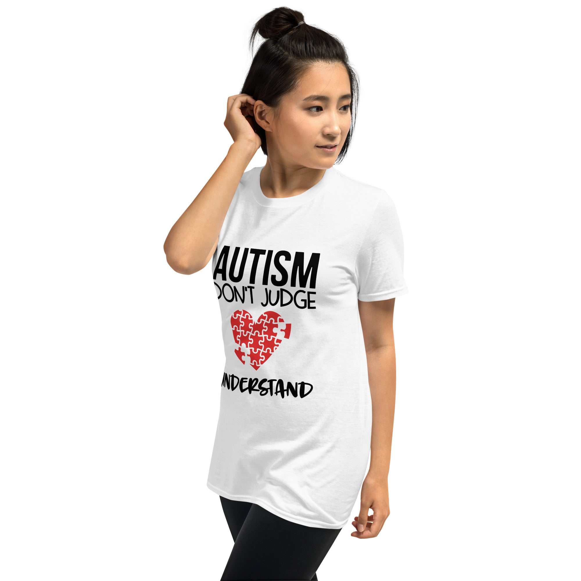 Short Sleeve Unisex T Shirt Autism don't judge understand