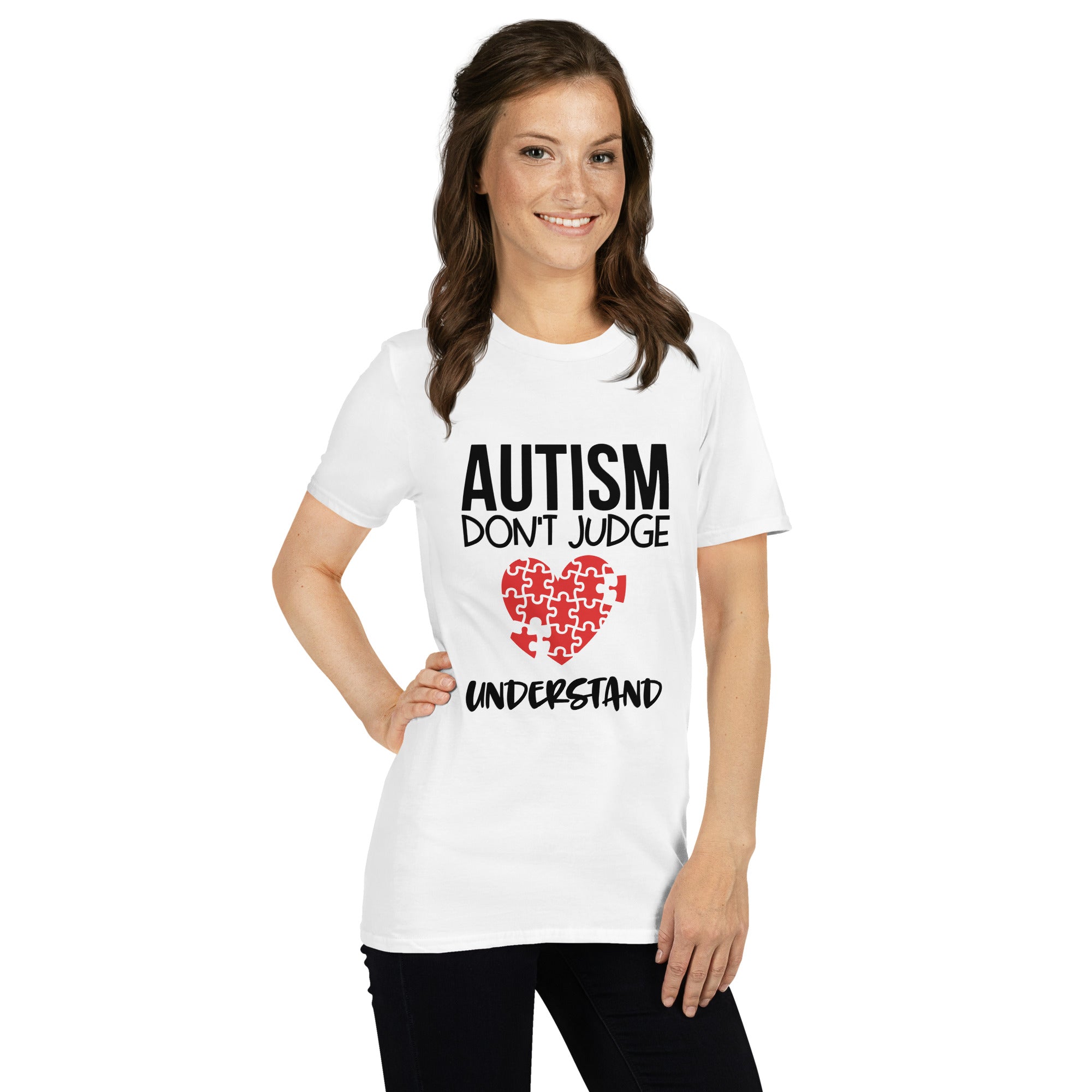 Short Sleeve Unisex T Shirt Autism don't judge understand