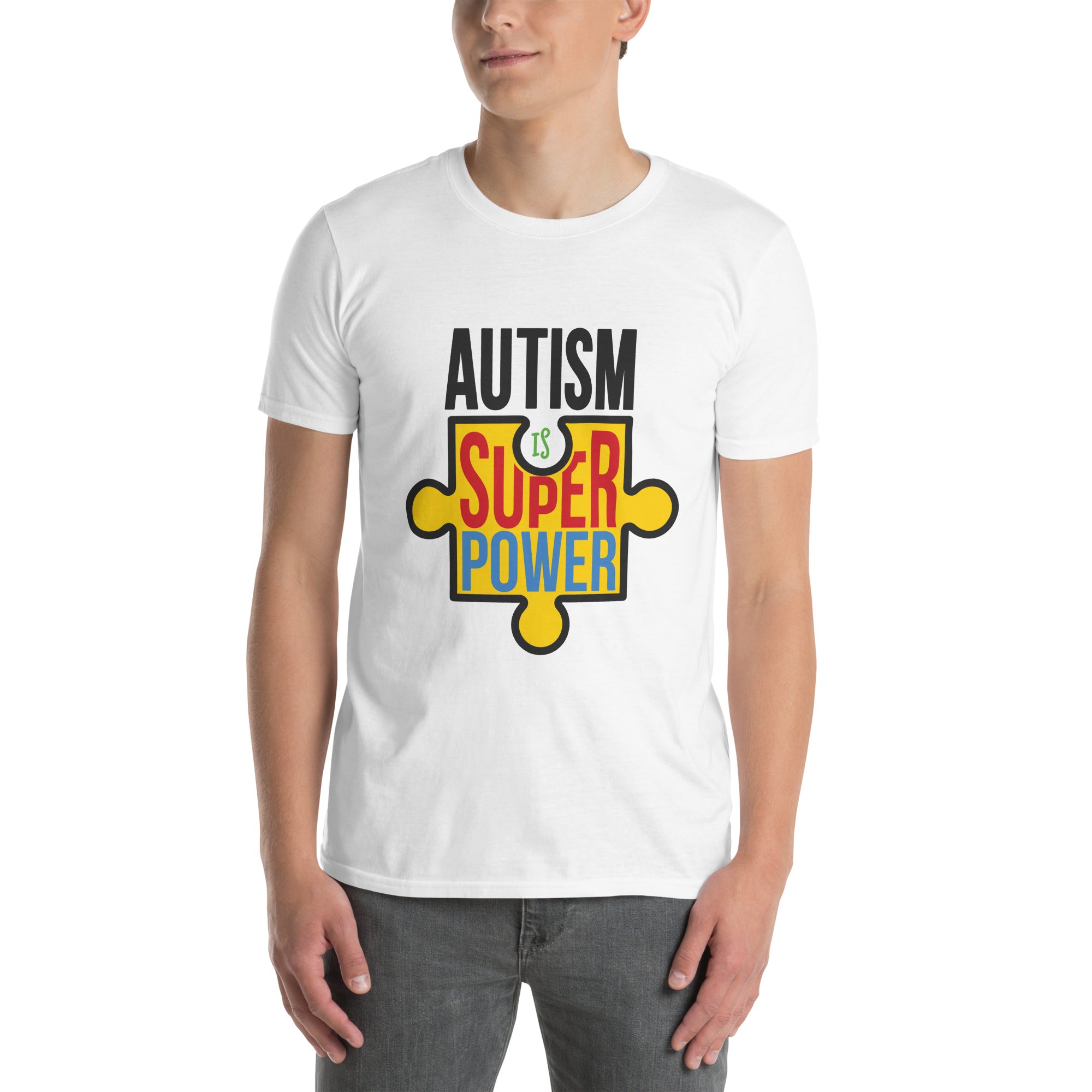 Short Sleeve Unisex T Shirt Autism is my superpower