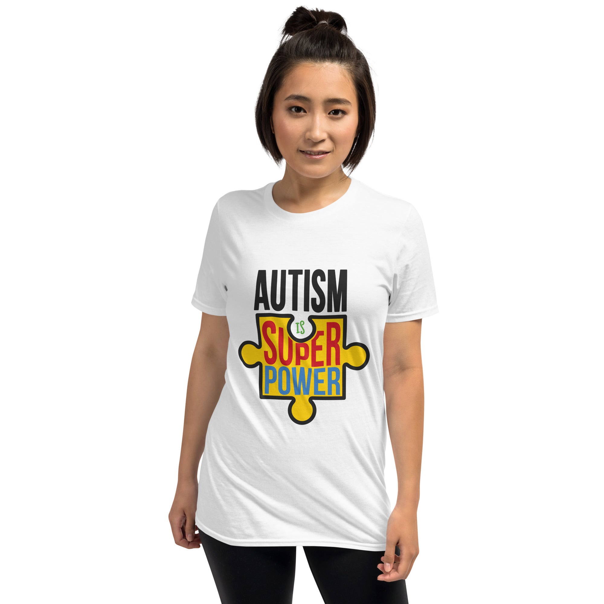 Short Sleeve Unisex T Shirt Autism is my superpower