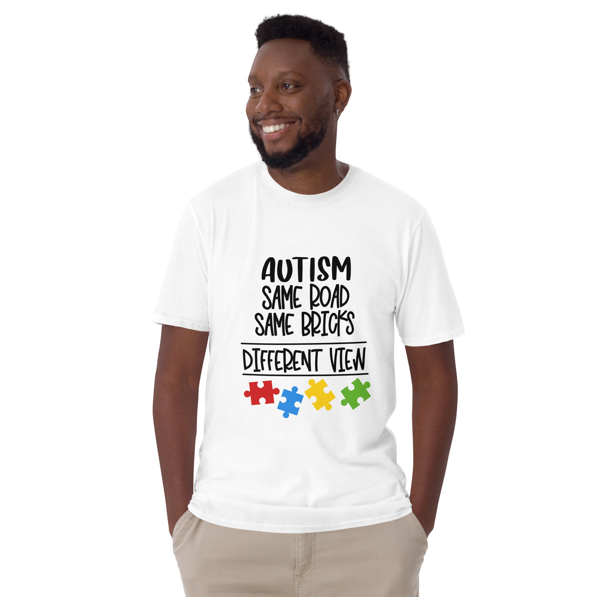 Short Sleeve Unisex T Shirt Autism Same Road