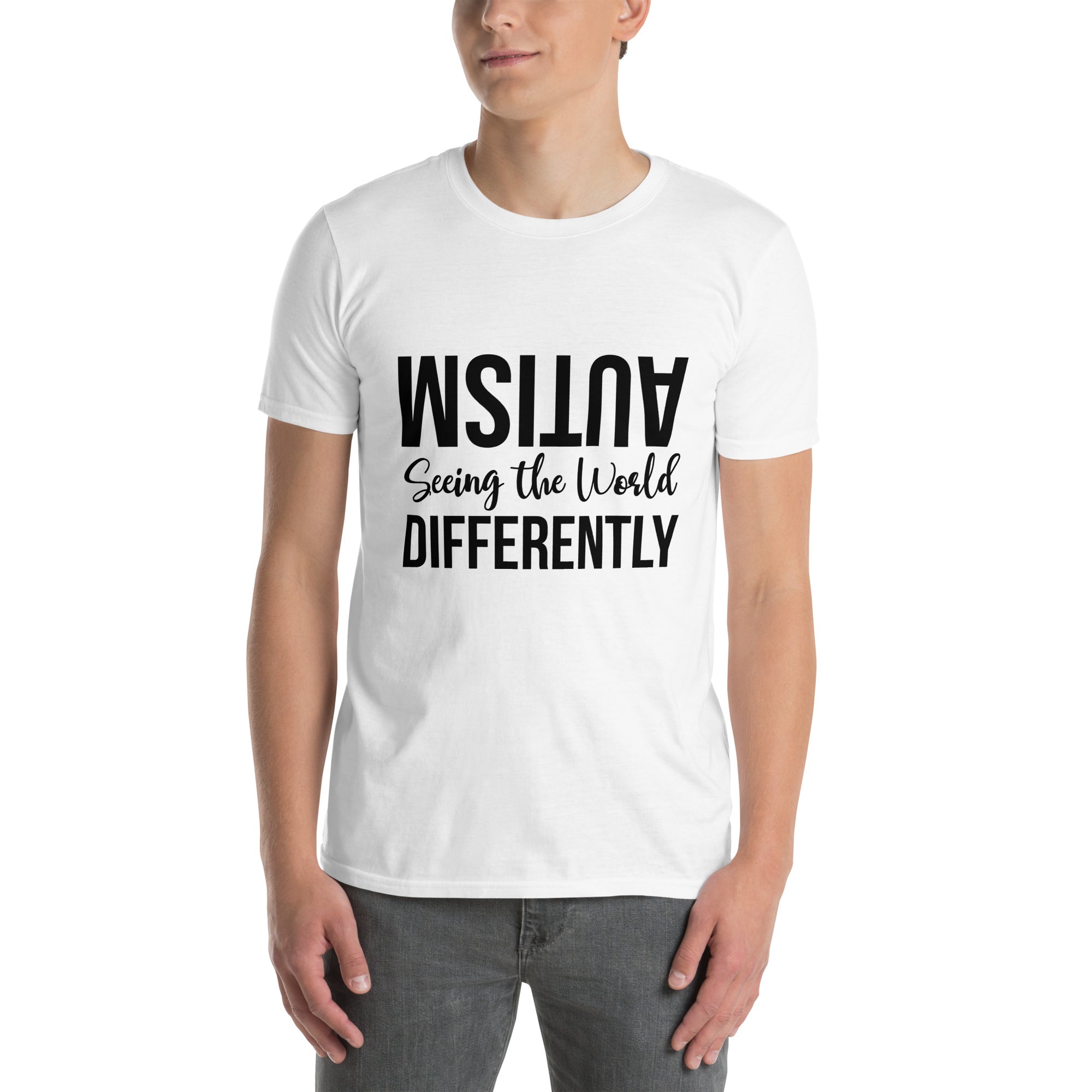Short Sleeve Unisex T Shirt Autism Seeing the World Differently