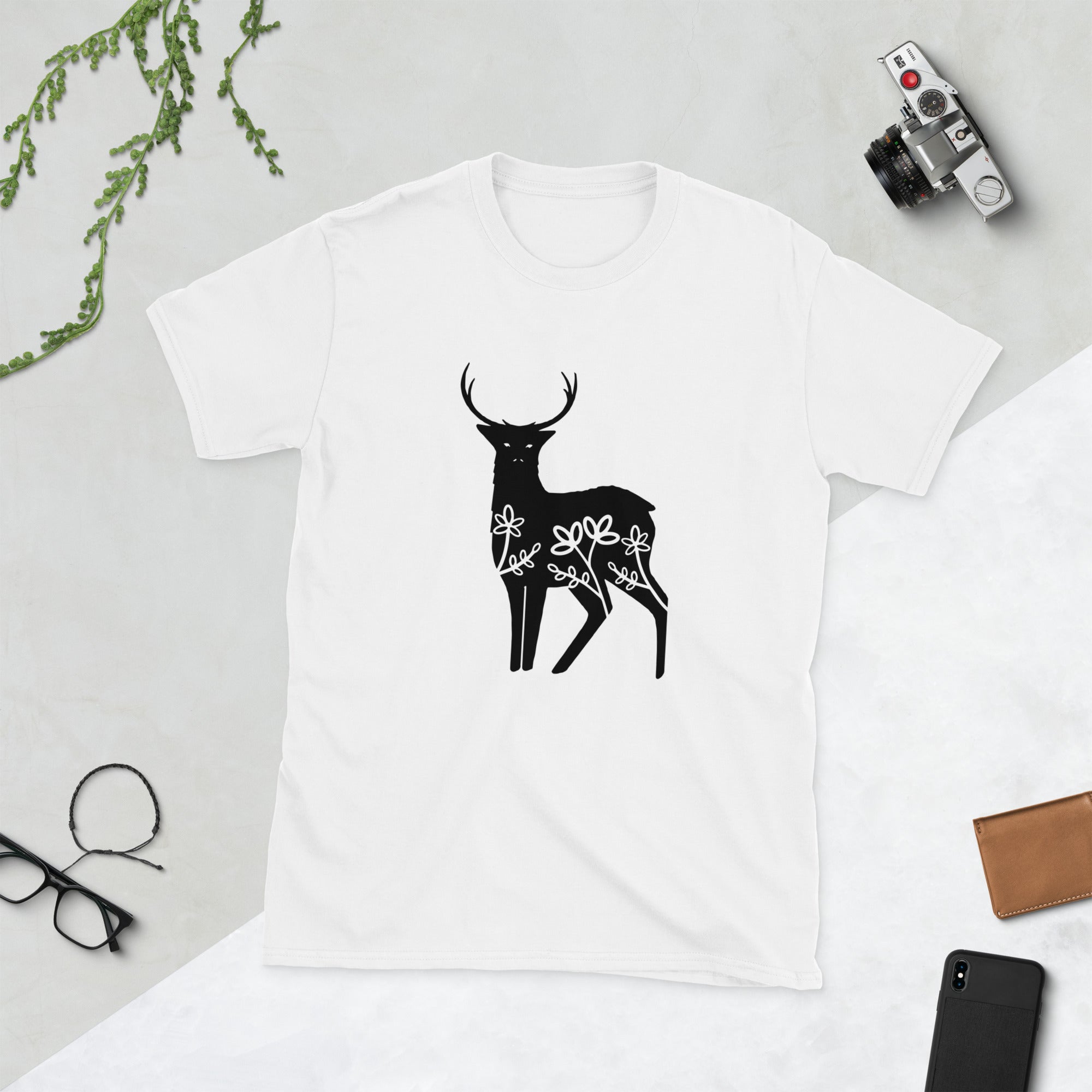 Short Sleeve Unisex T Shirt Deer