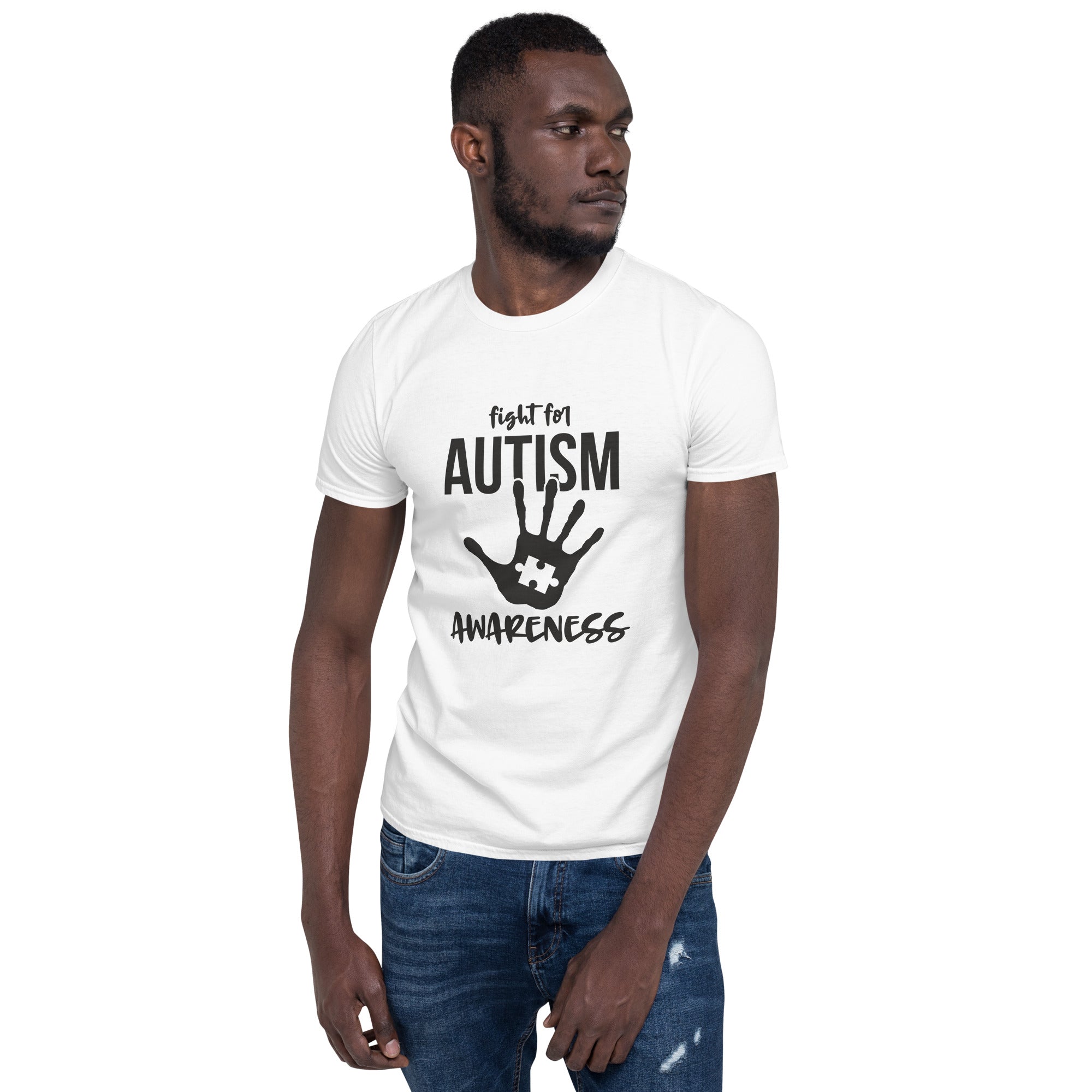 Short Sleeve Unisex T Shirt Fight for autism awareness