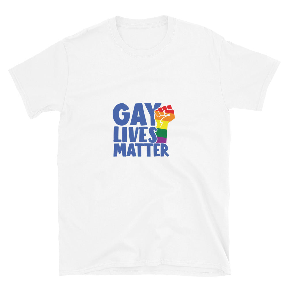 Short Sleeve Unisex T Shirt Gay lives matter
