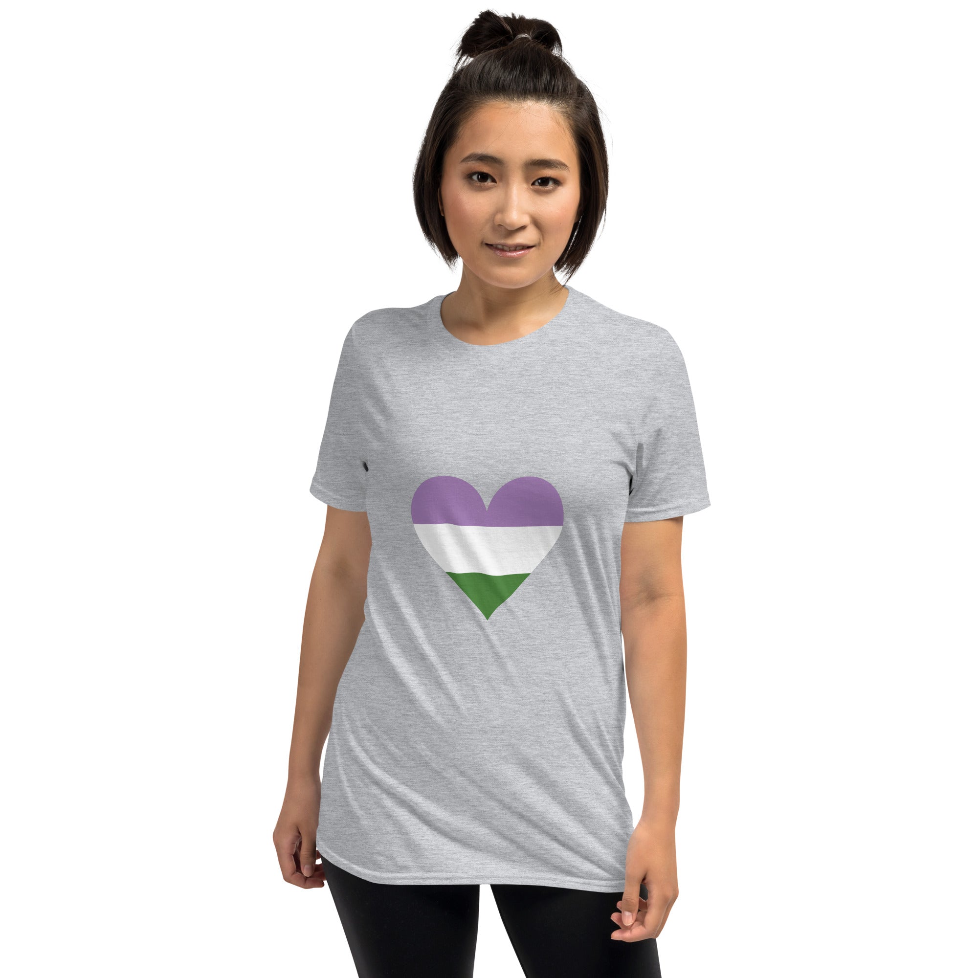 Short Sleeve Unisex T Shirt Genderqueer Heart