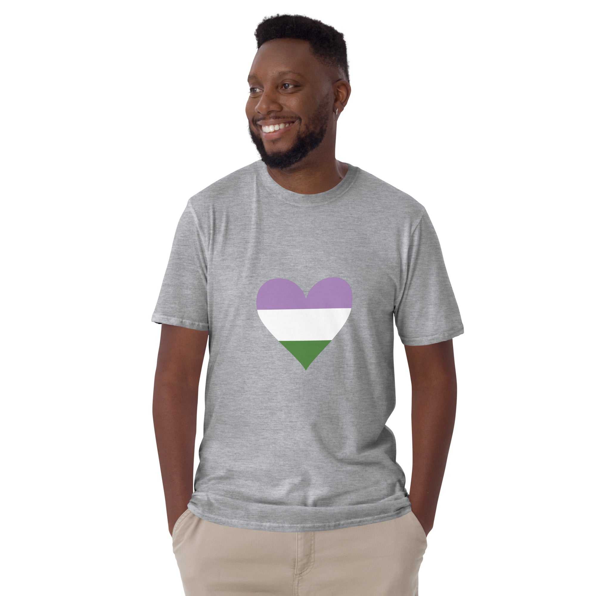 Short Sleeve Unisex T Shirt Genderqueer Heart