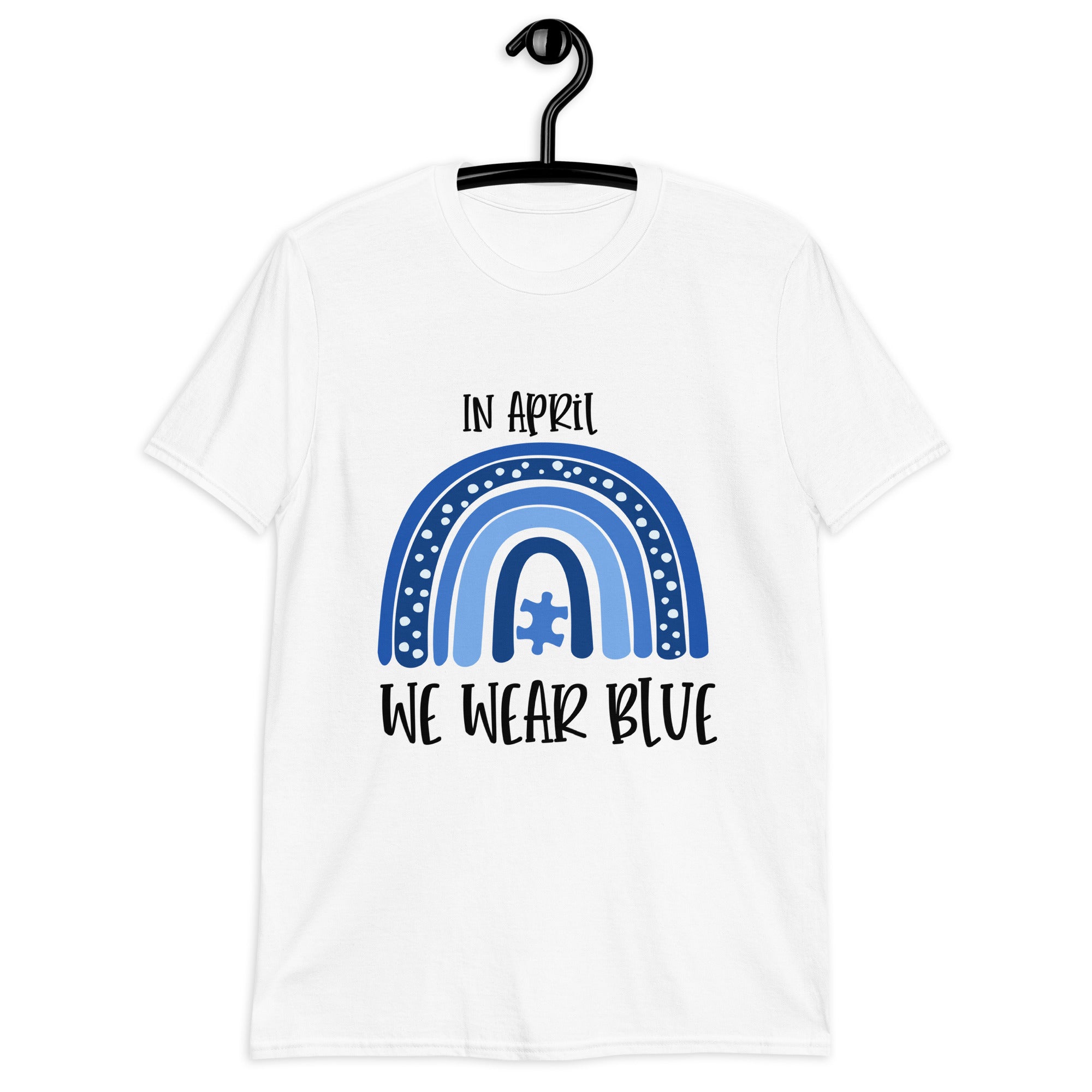 Short Sleeve Unisex T Shirt In April We Wear Blue