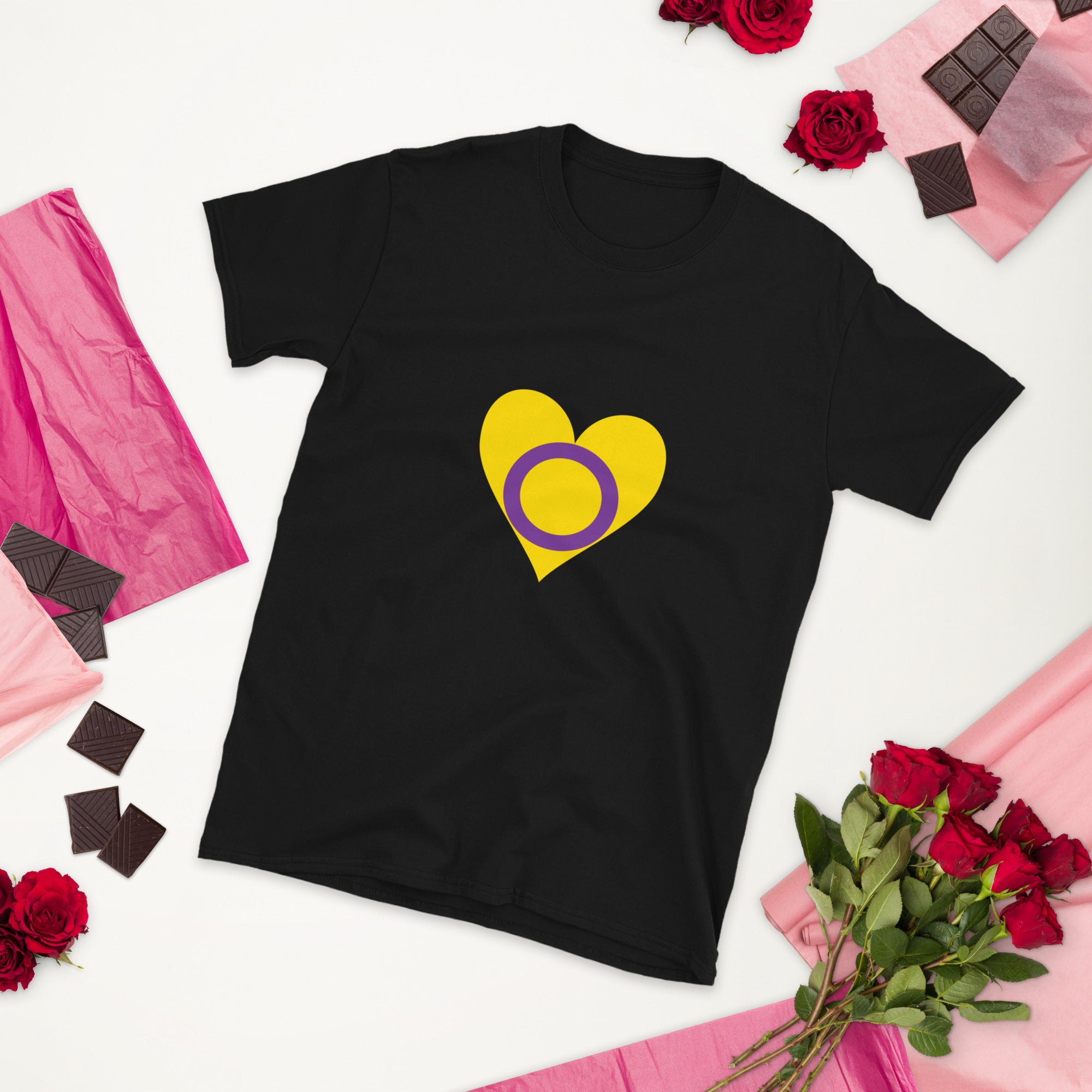 Short Sleeve Unisex T Shirt Intersex Heart