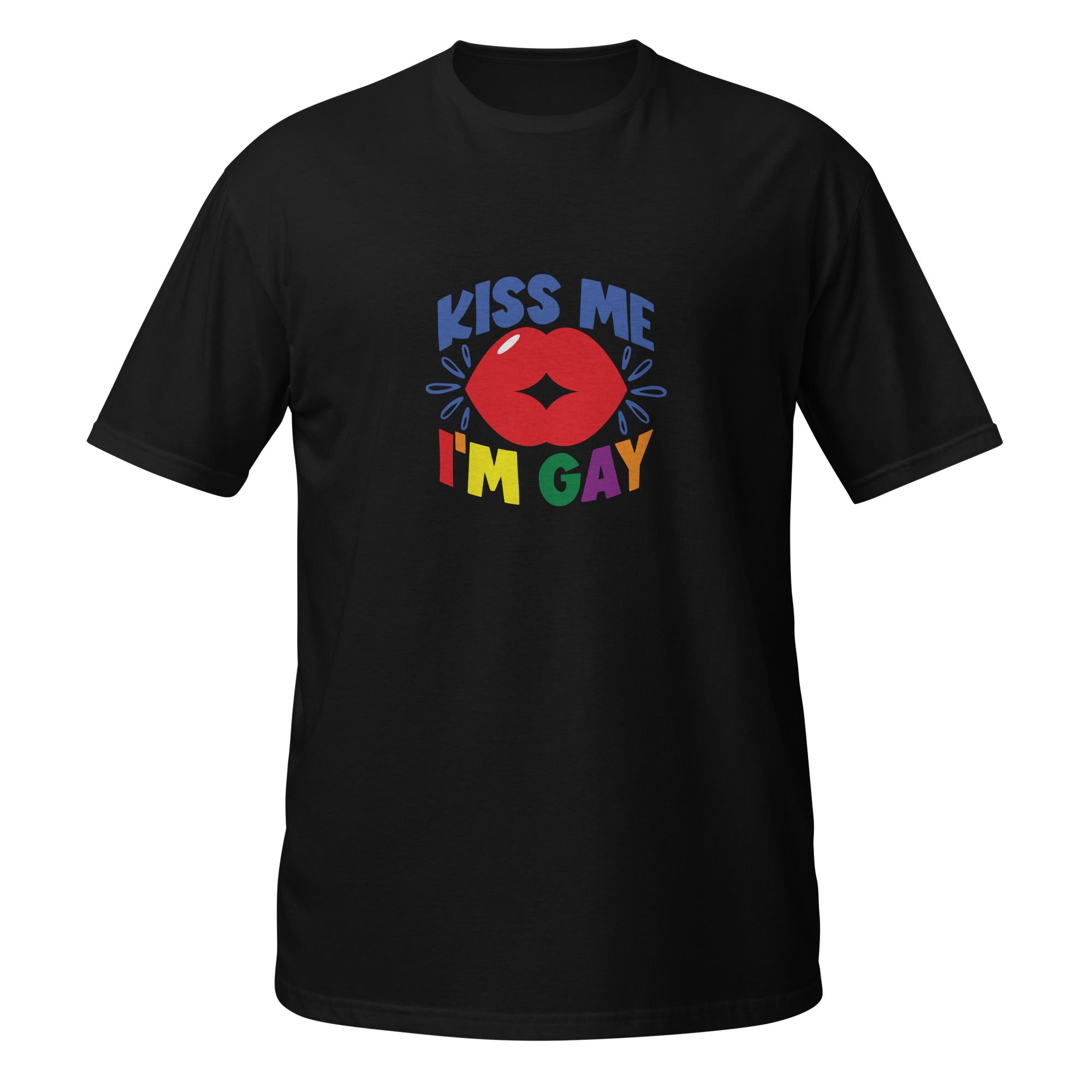 Short Sleeve Unisex T Shirt Kiss me I'm gay