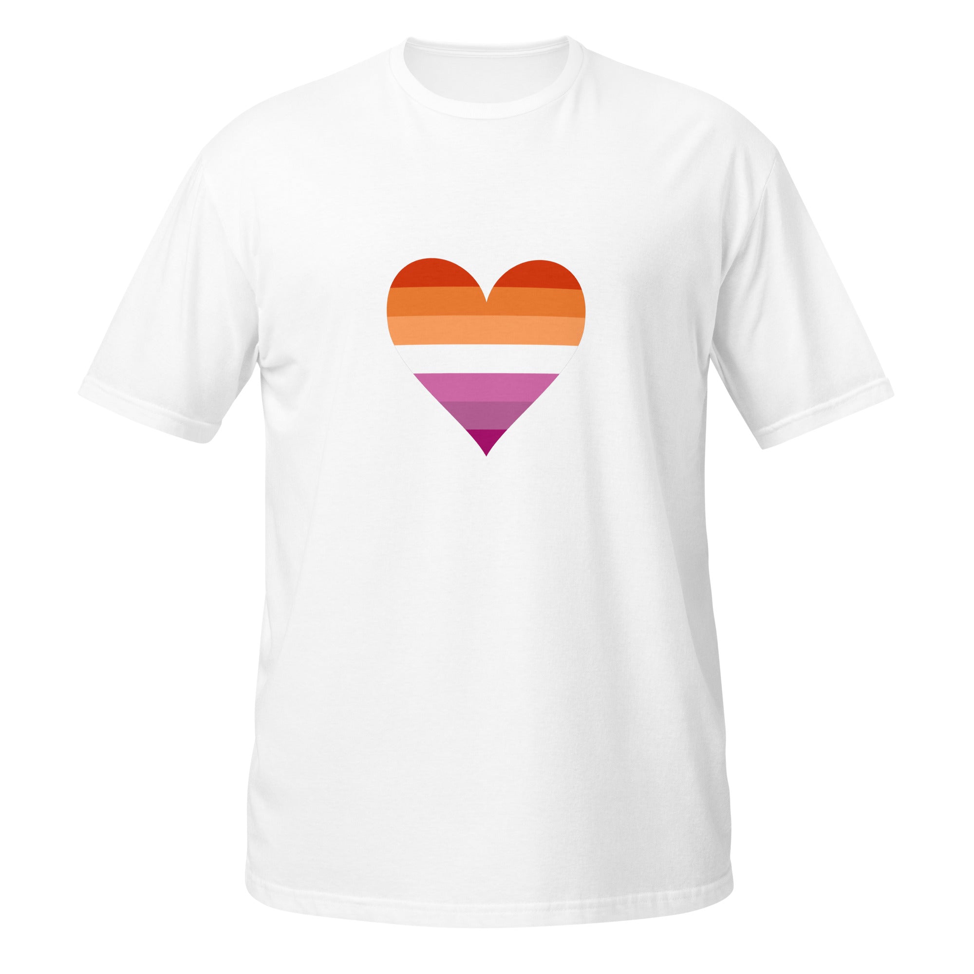 Short Sleeve Unisex T Shirt Lesbian Heart