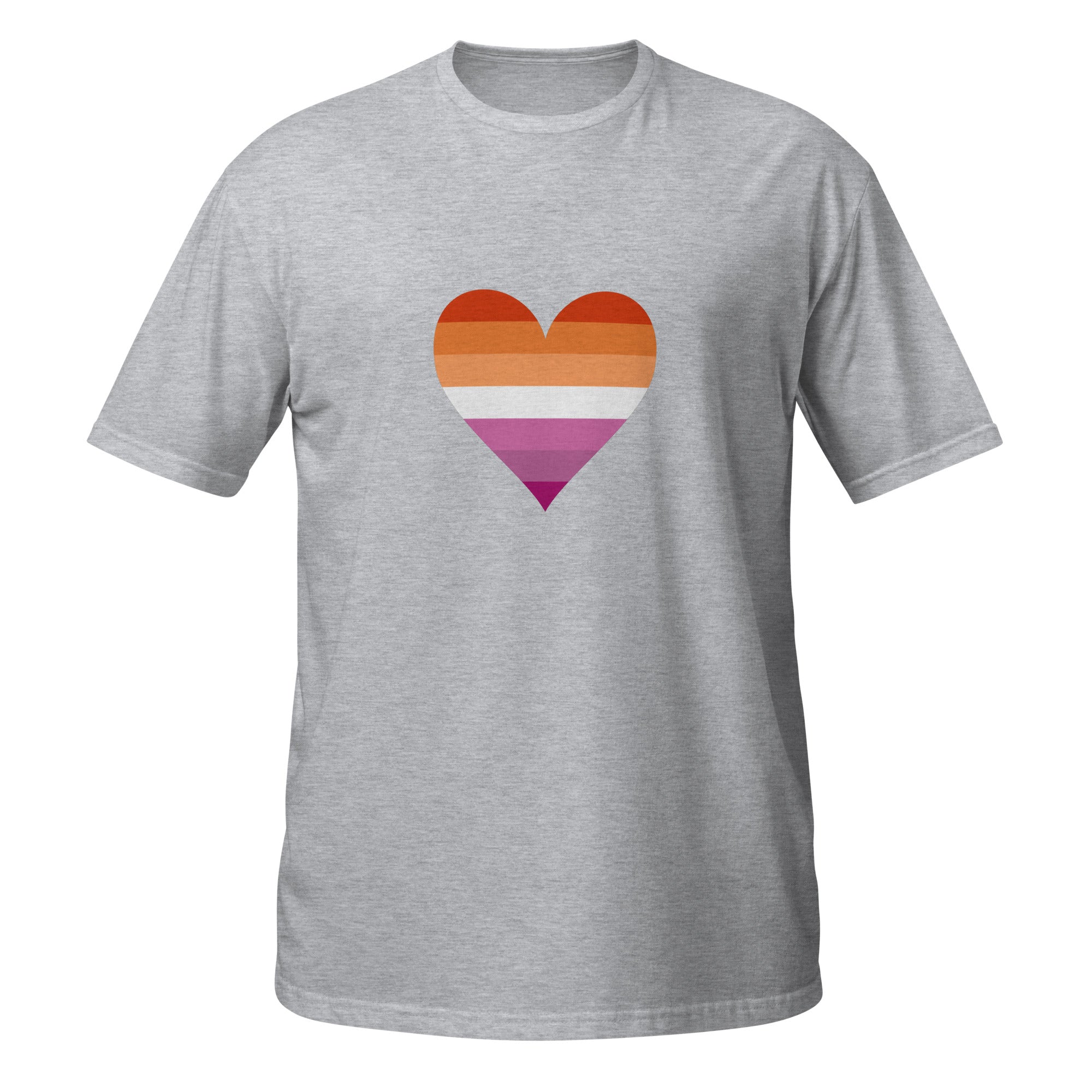 Short Sleeve Unisex T Shirt Lesbian Heart