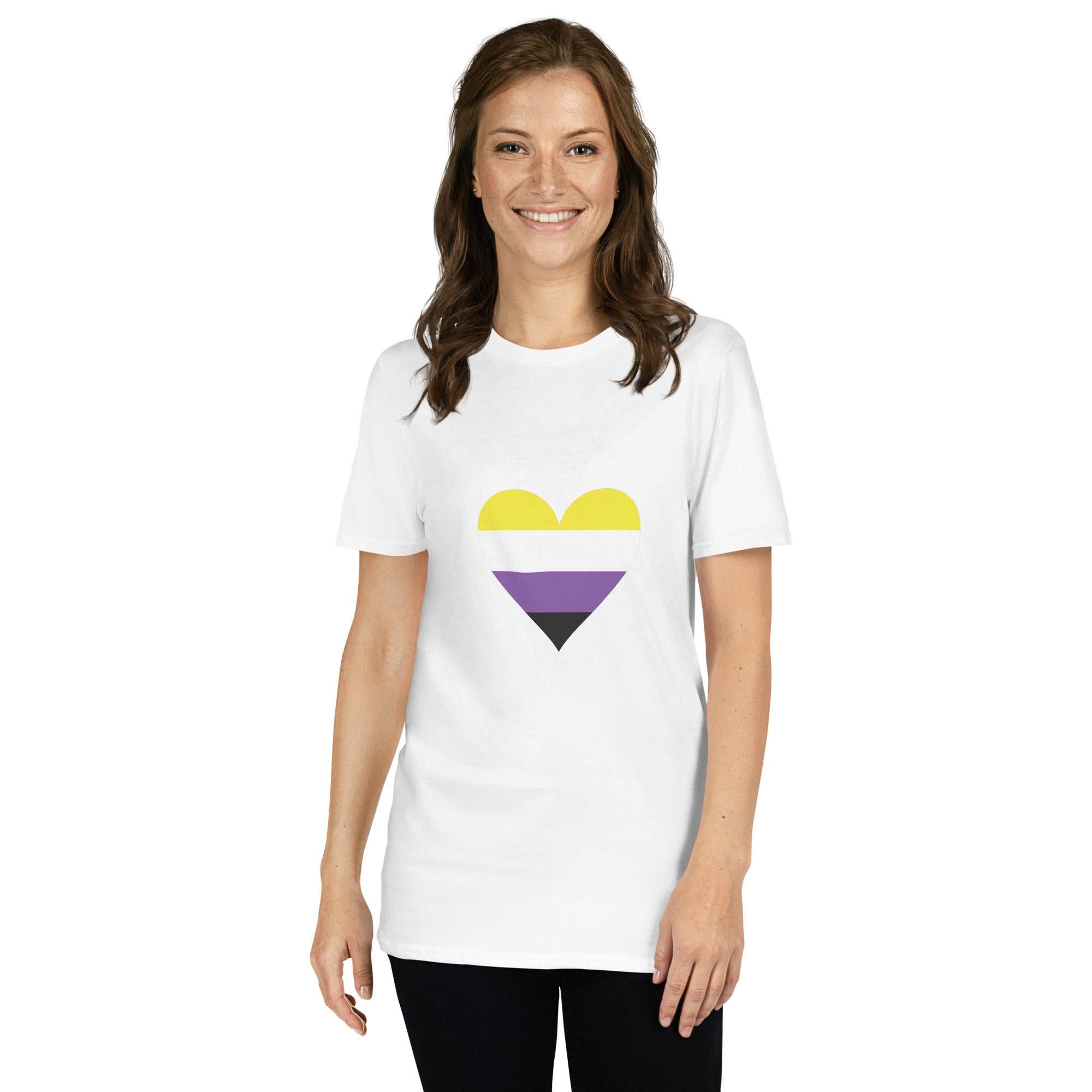 Short Sleeve Unisex T Shirt Nonbinary Heart