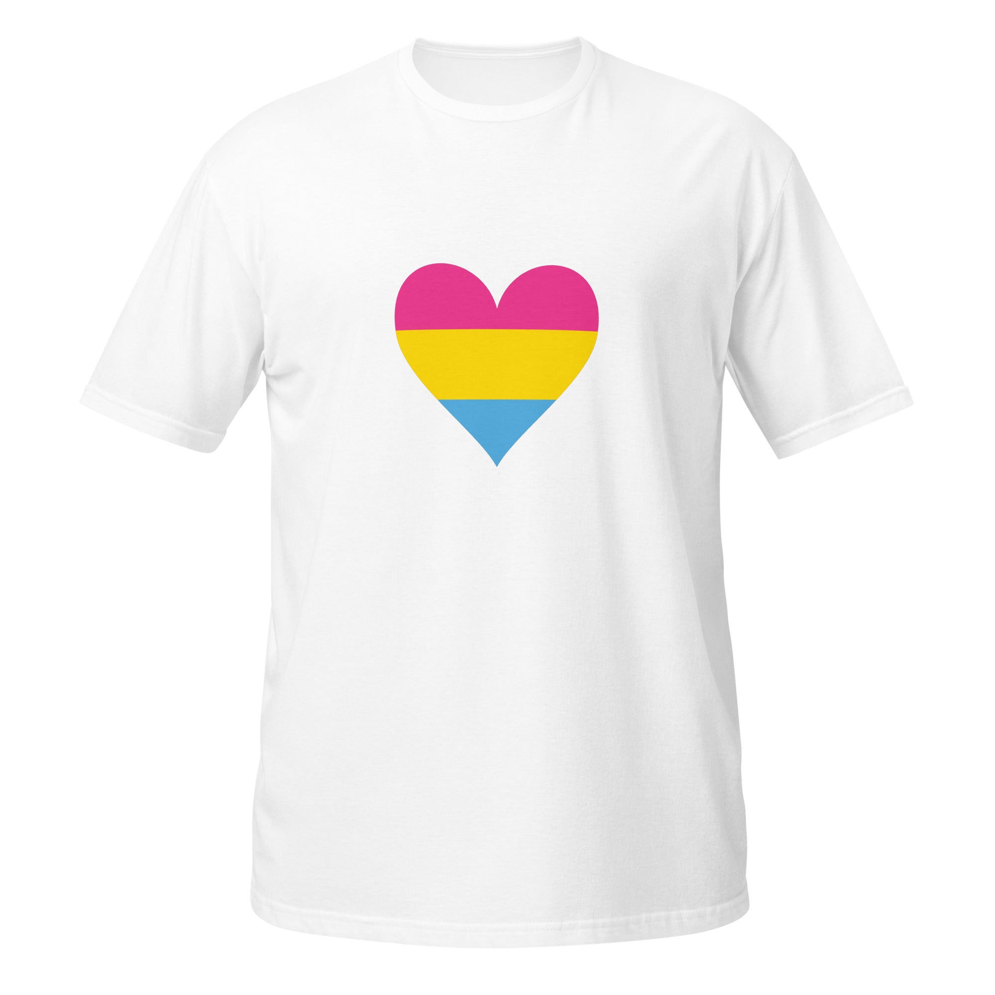 Short Sleeve Unisex T Shirt Pansexual Heart