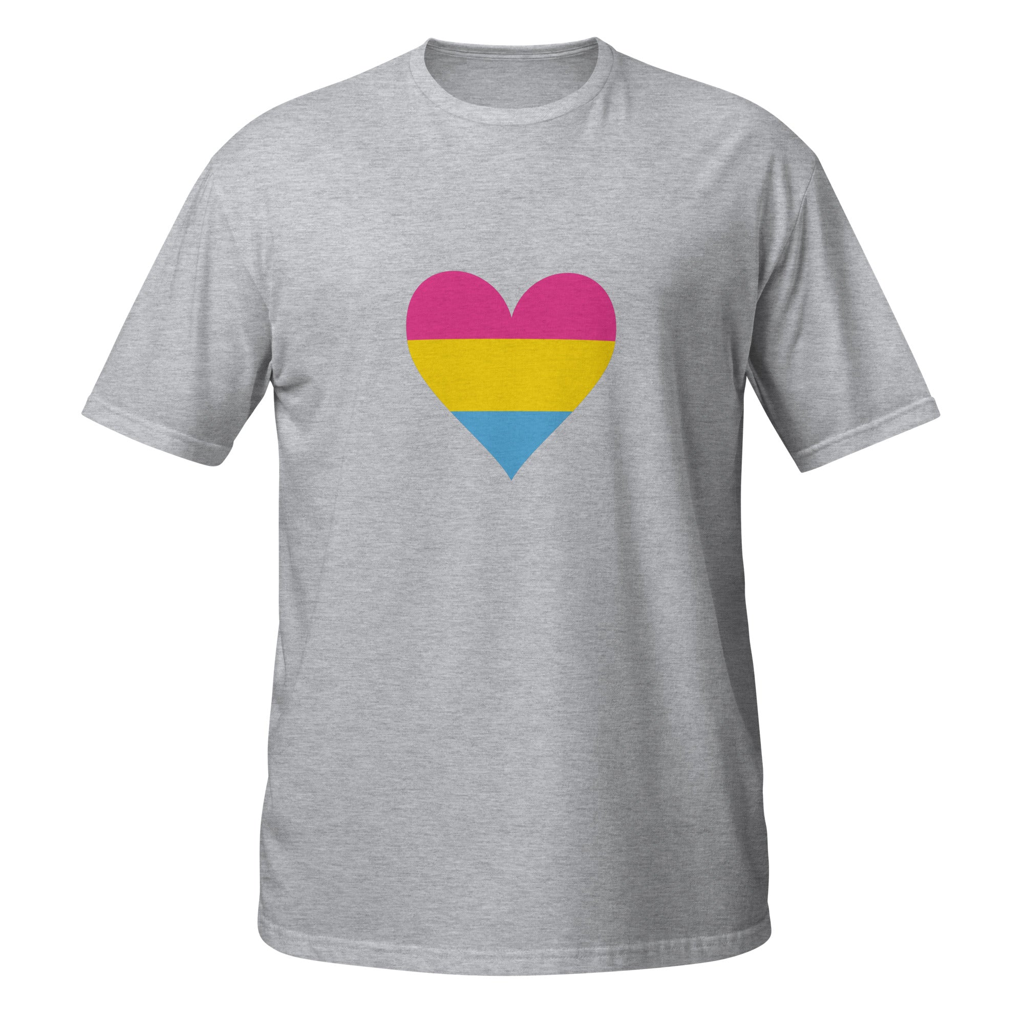 Short Sleeve Unisex T Shirt Pansexual Heart