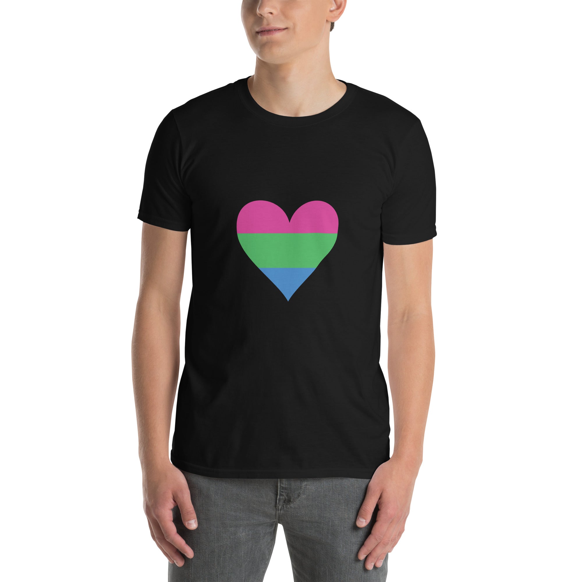 Short Sleeve Unisex T Shirt Polysexual Heart
