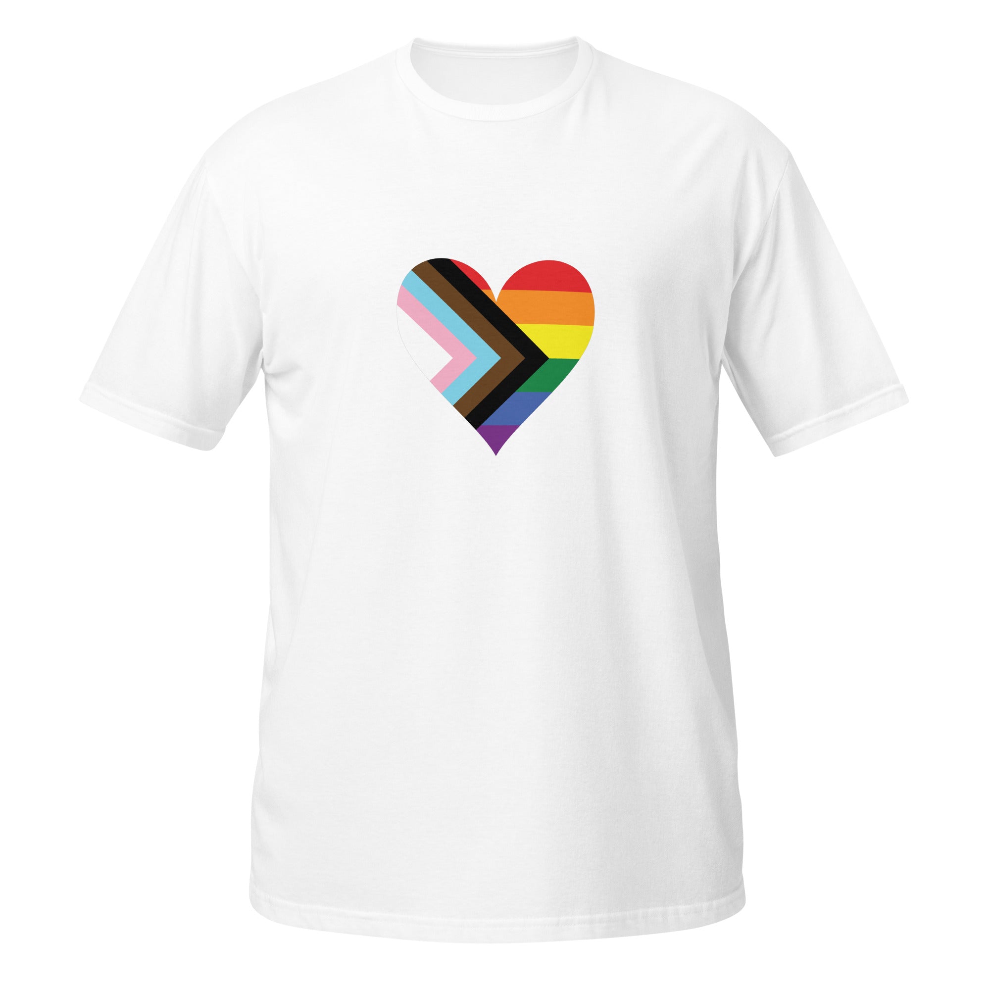 Short Sleeve Unisex T Shirt Progress Pride Heart
