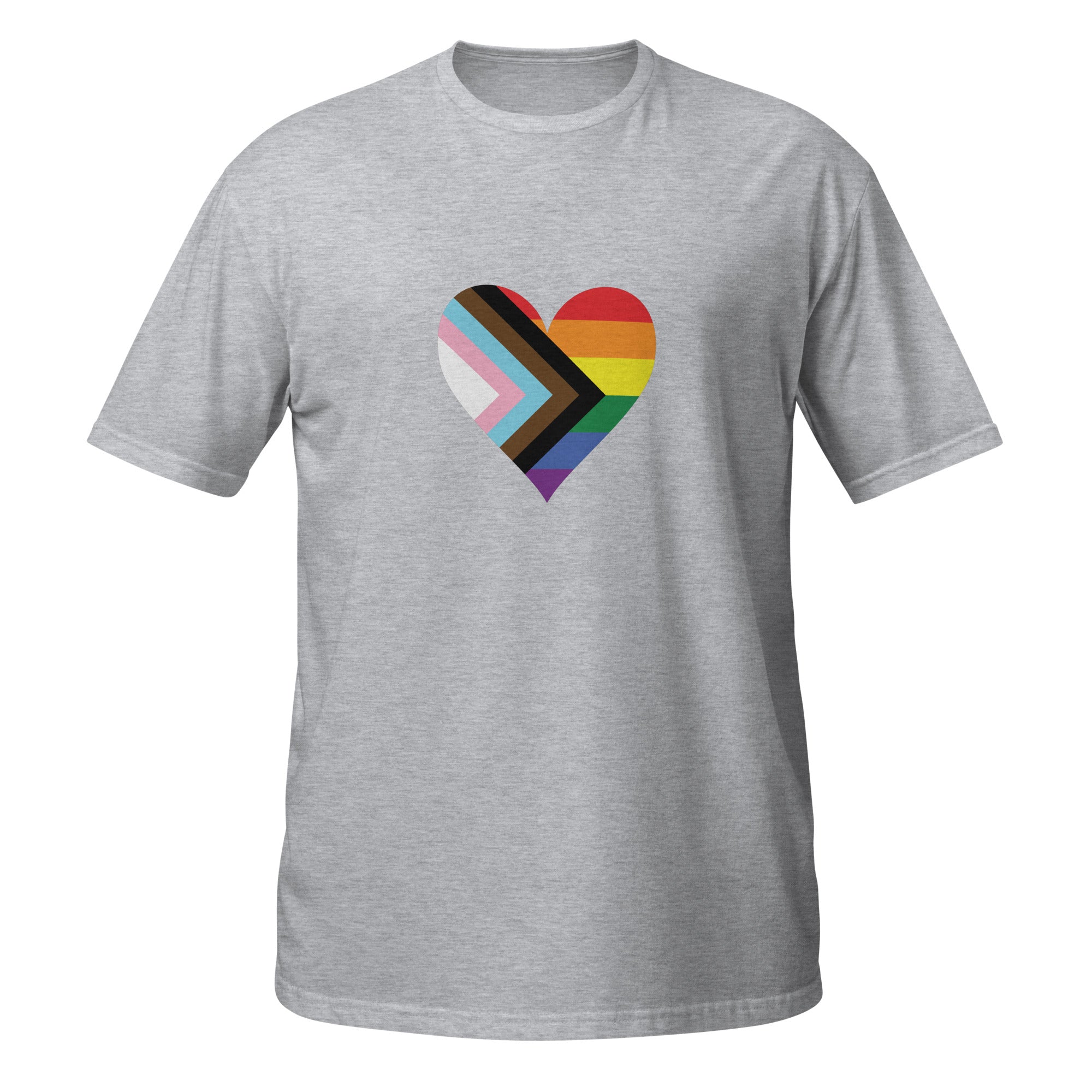 Short Sleeve Unisex T Shirt Progress Pride Heart