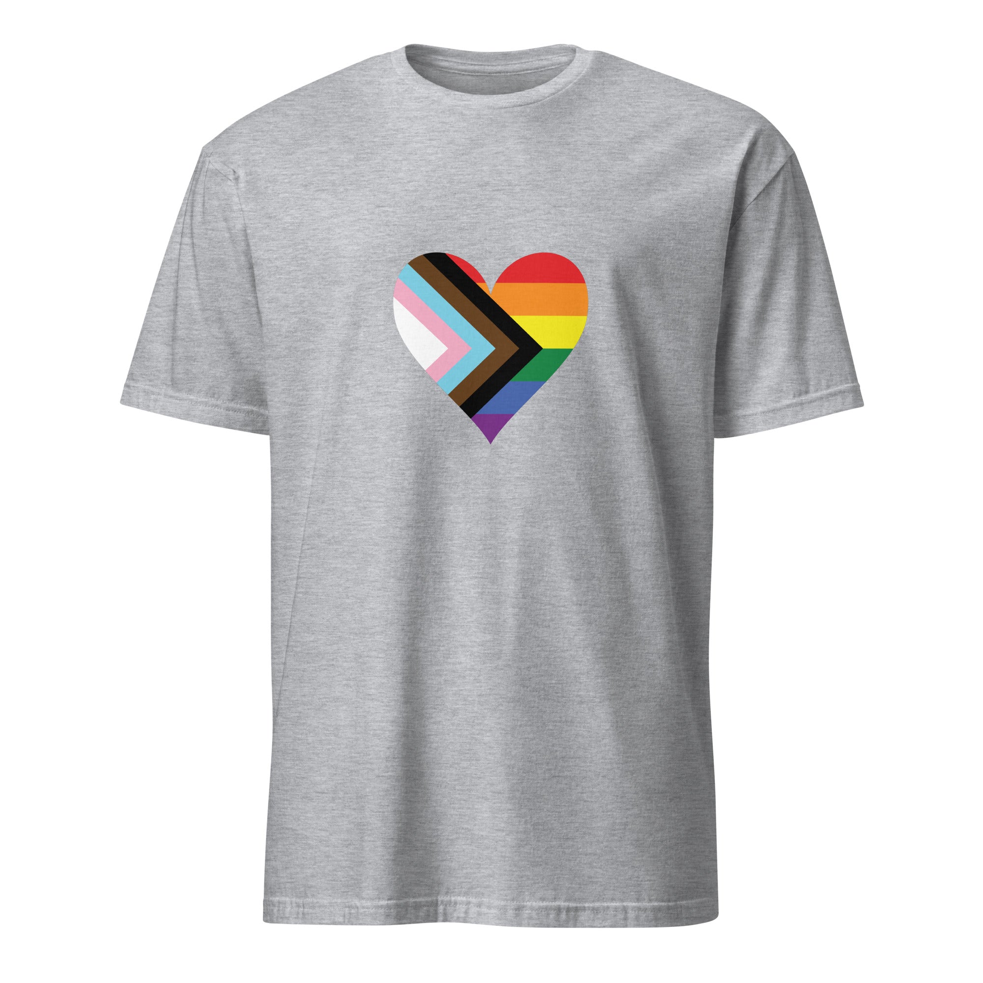 Short Sleeve Unisex T Shirt Progress Pride Heart
