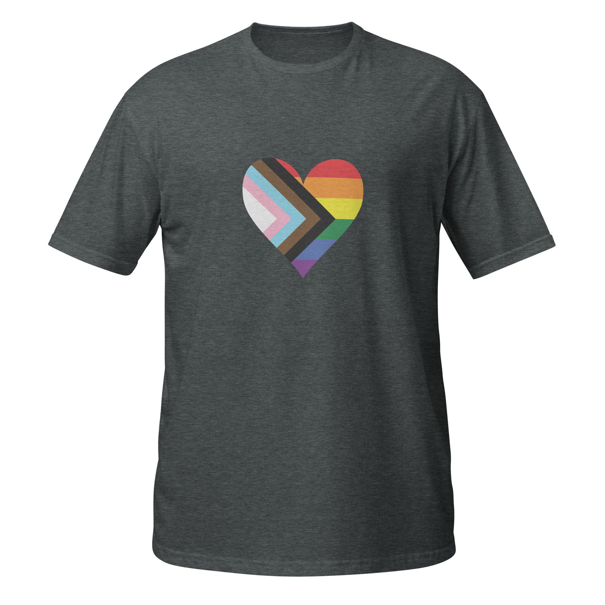 Short Sleeve Unisex T Shirt Progress Pride Heart