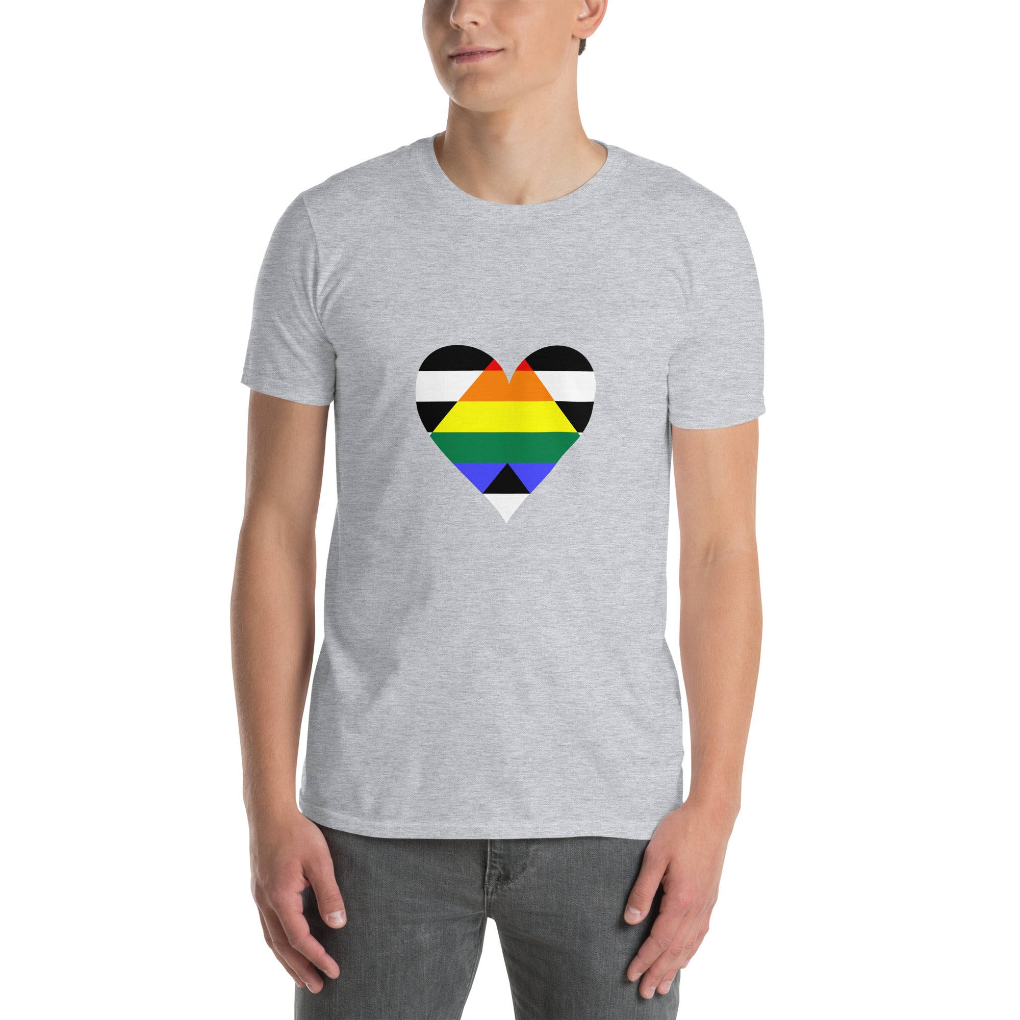Short Sleeve Unisex T Shirt Straight Ally Heart