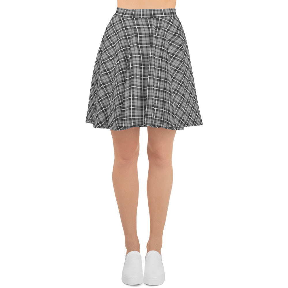Skater Skirt Tartan Dark Grey