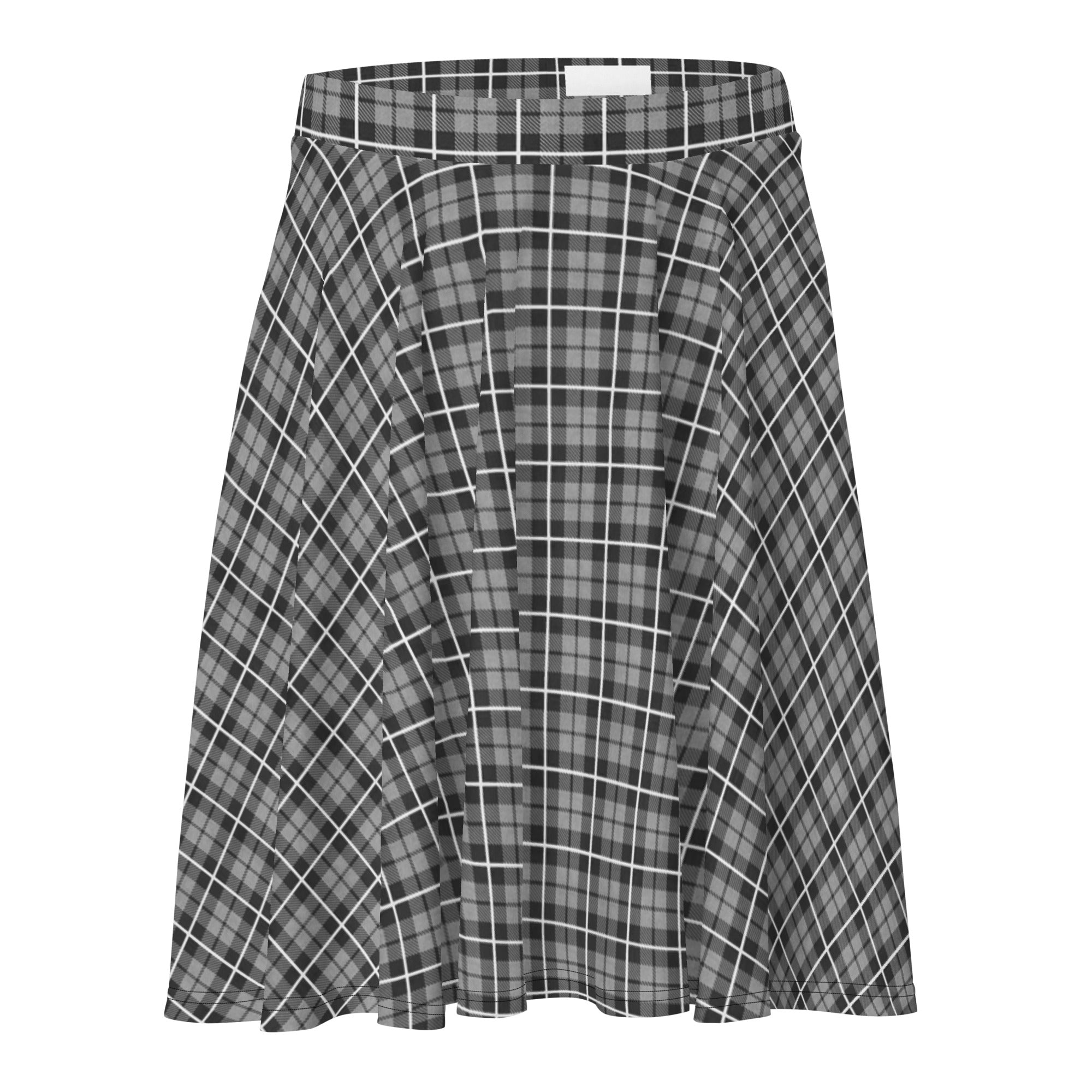 Skater Skirt Tartan Dark Grey