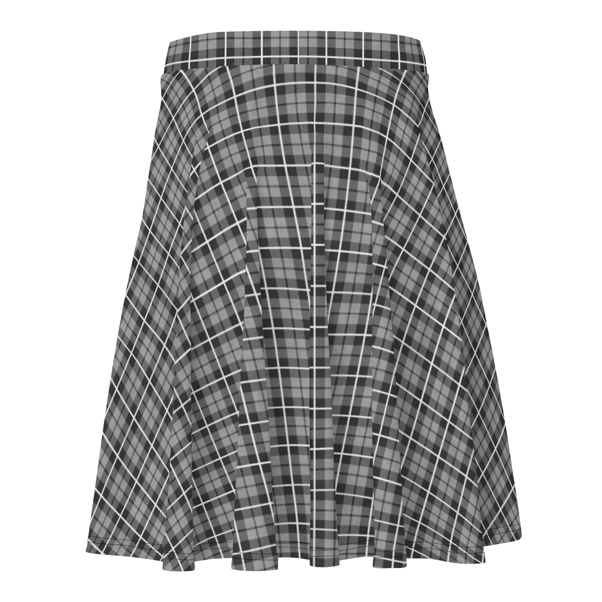 Skater Skirt Tartan Dark Grey
