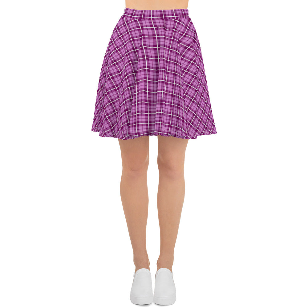 Skater Skirt Tartan Dark Pink