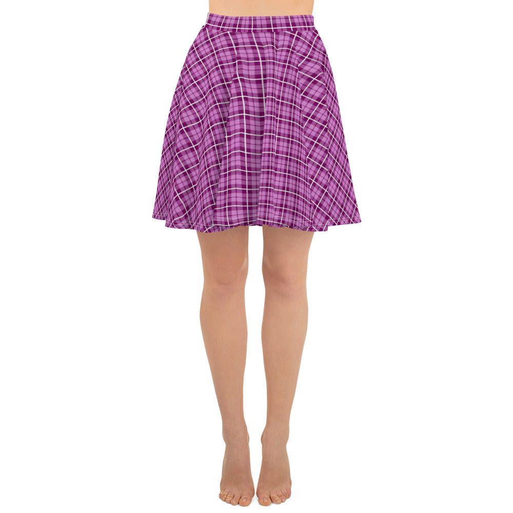 Skater Skirt Tartan Dark Pink