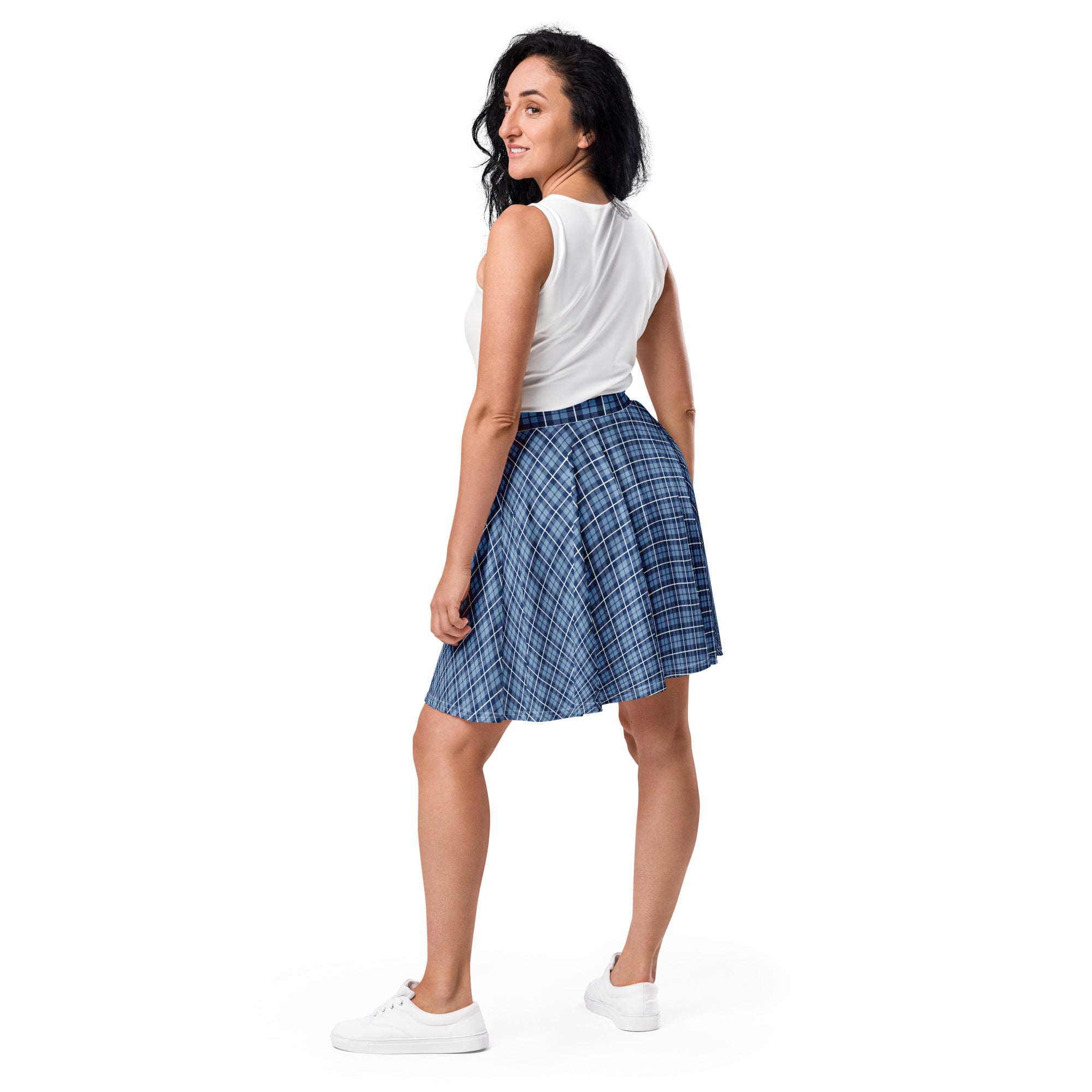 Skater Skirt Tartan Light Blue