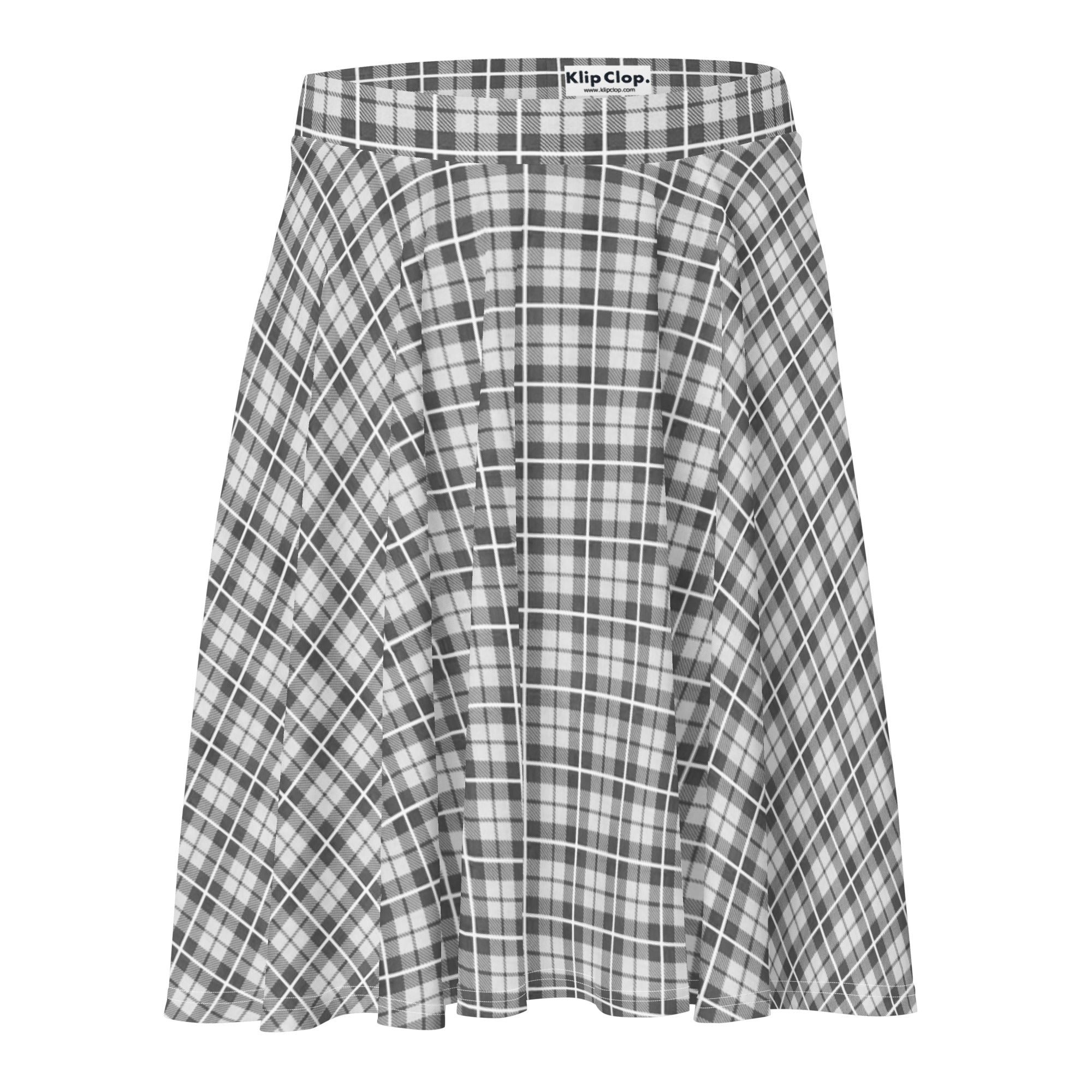 Skater Skirt Tartan Light Grey