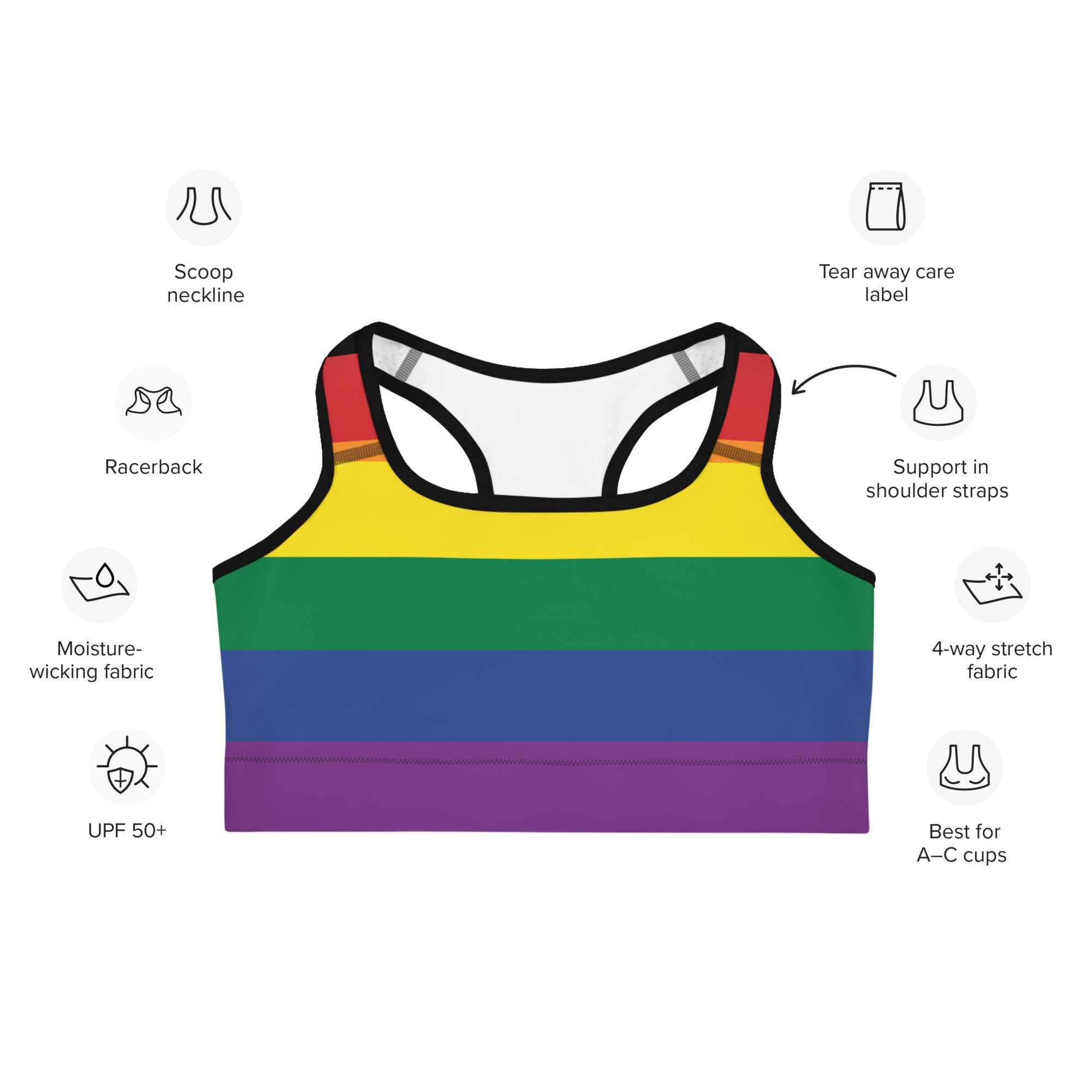 Sports bra Pride Rainbow