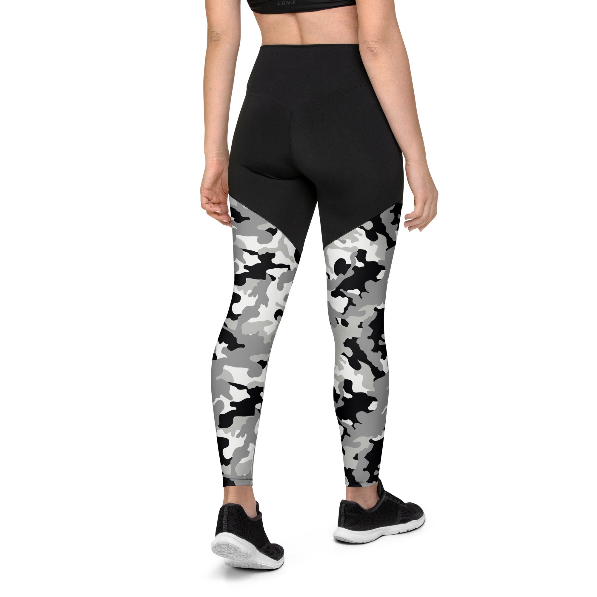 Sports Leggings Camo Black