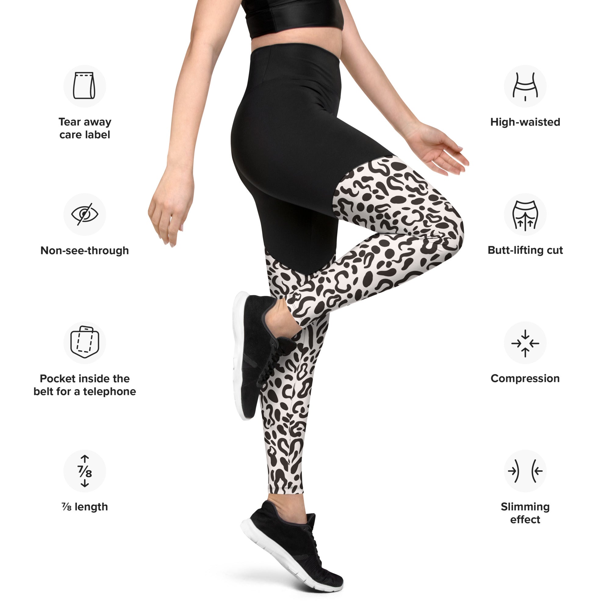 Sports Leggings Leopard Skin