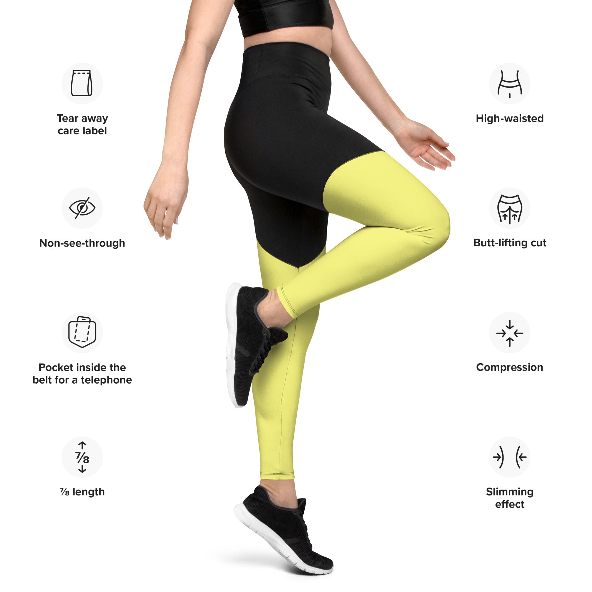 Sports Leggings Yellow