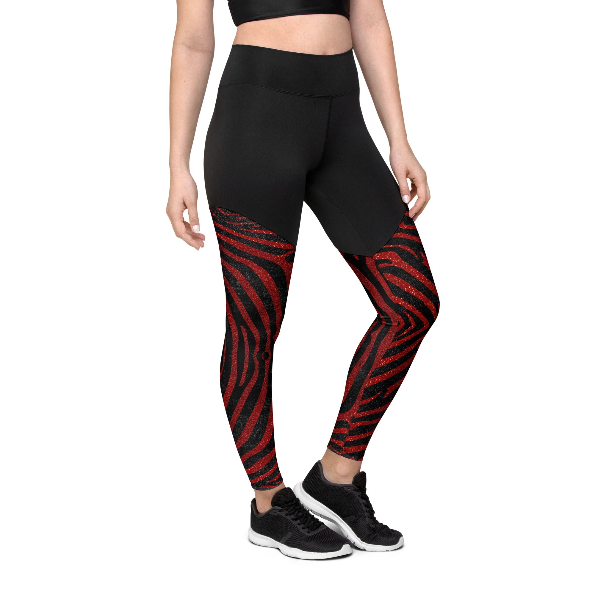 Sports Leggings Zebra Skin